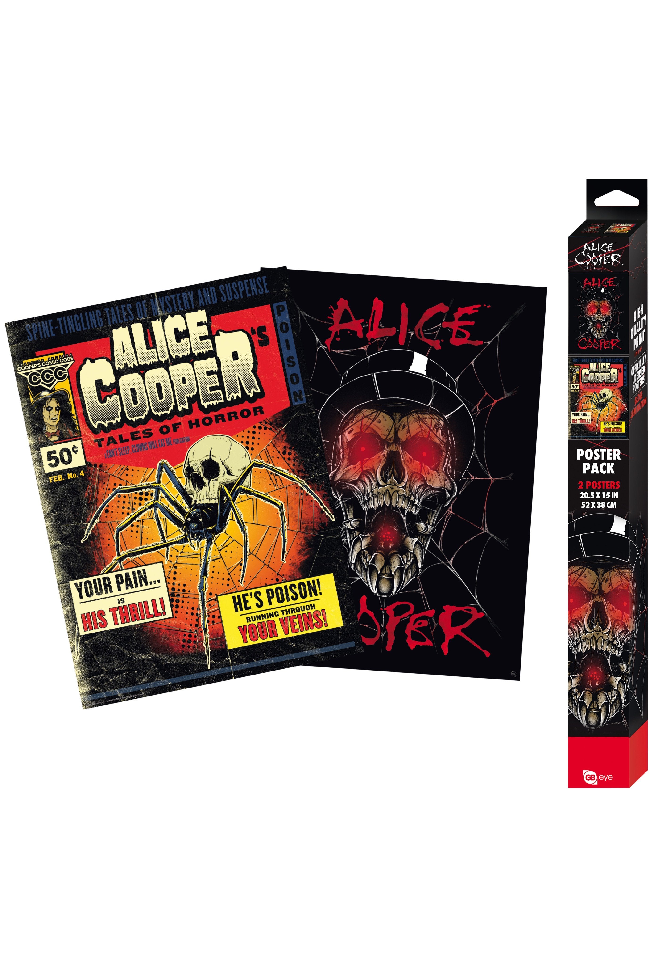 Alice Cooper - Skull Hat / Spider Chibi Set - Poster