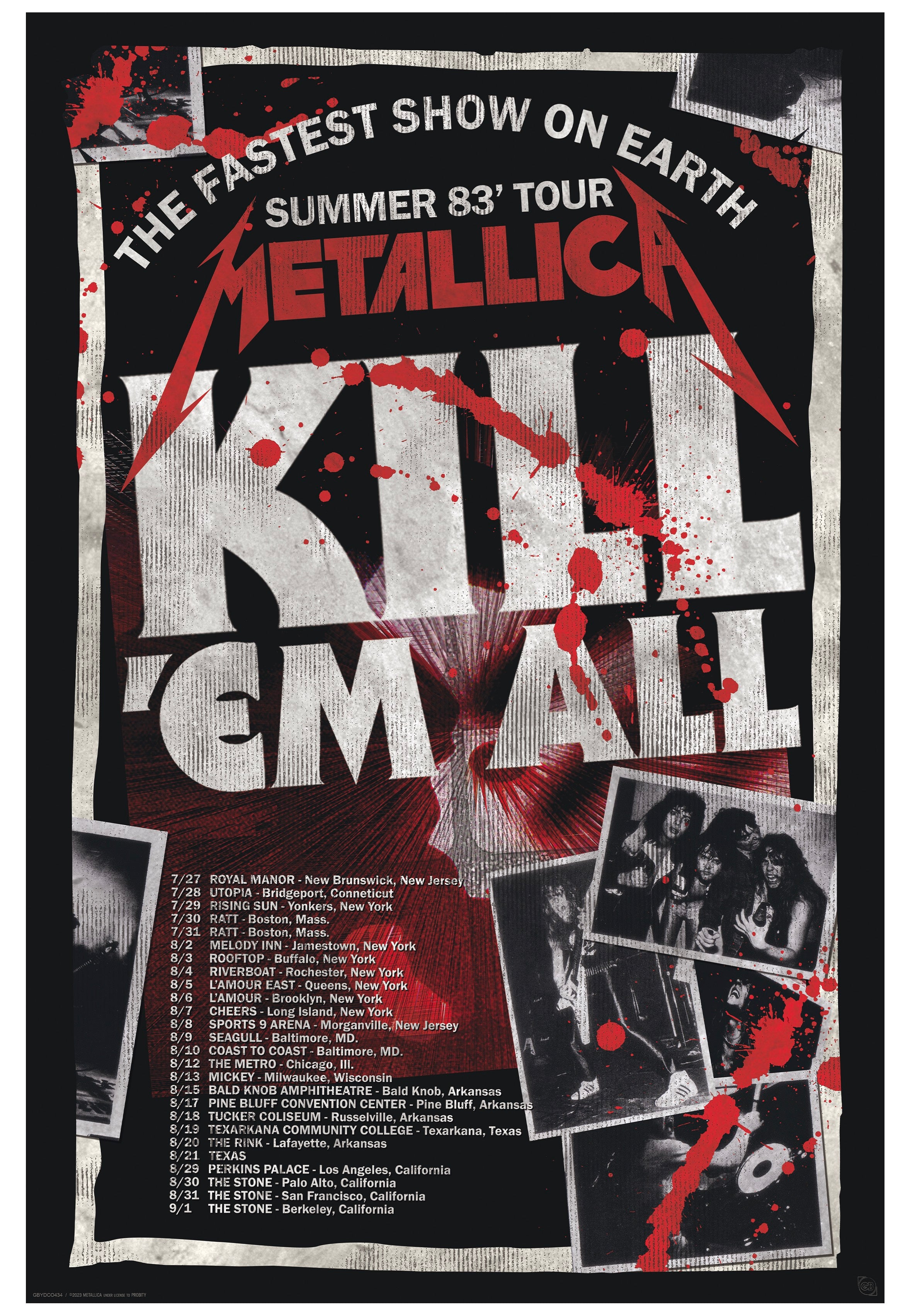 Metallica - Kill'Em All 83 Tour Maxi - Poster