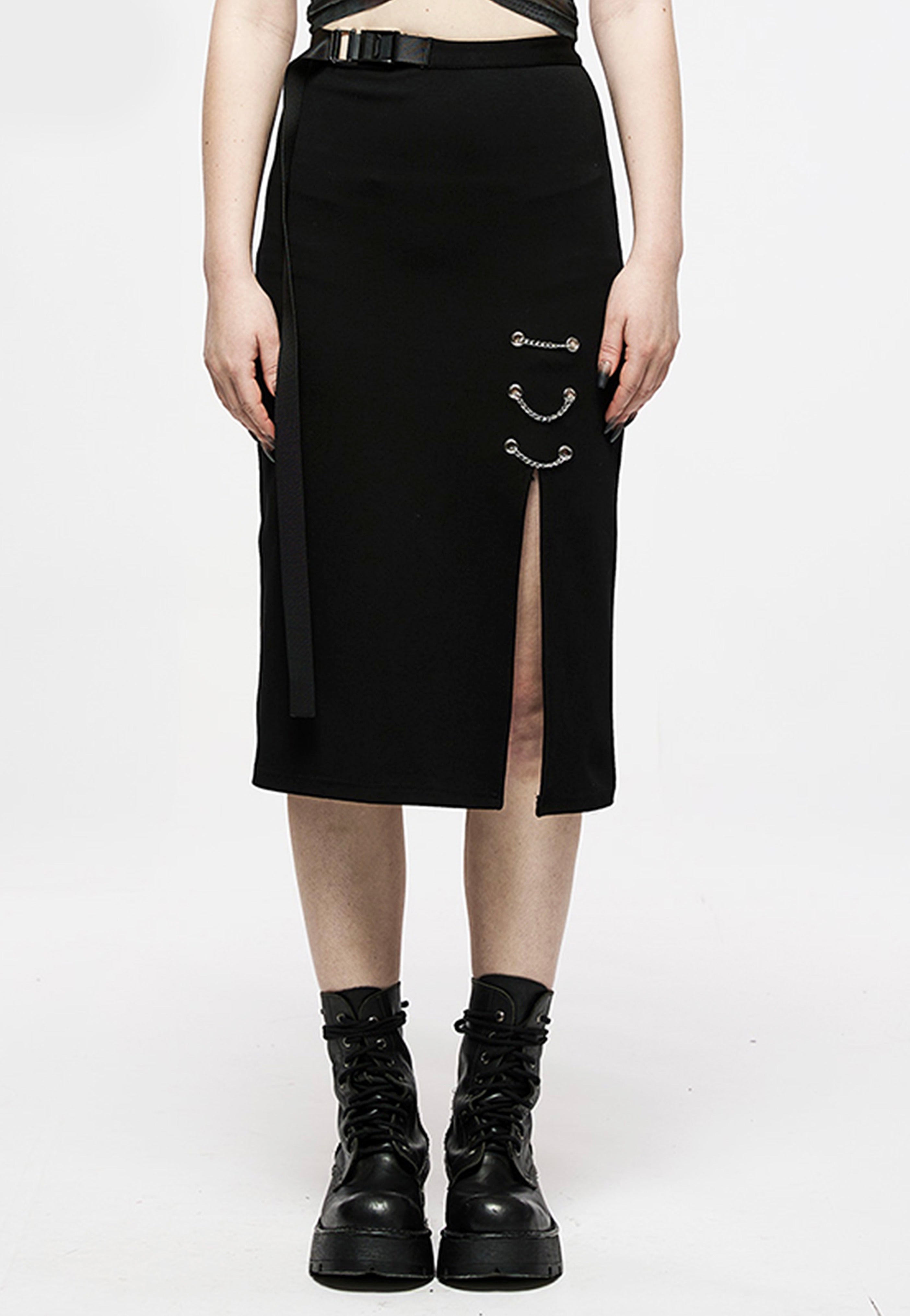 Punk Rave - Florentine Tragedy Maxi Black - Skirt