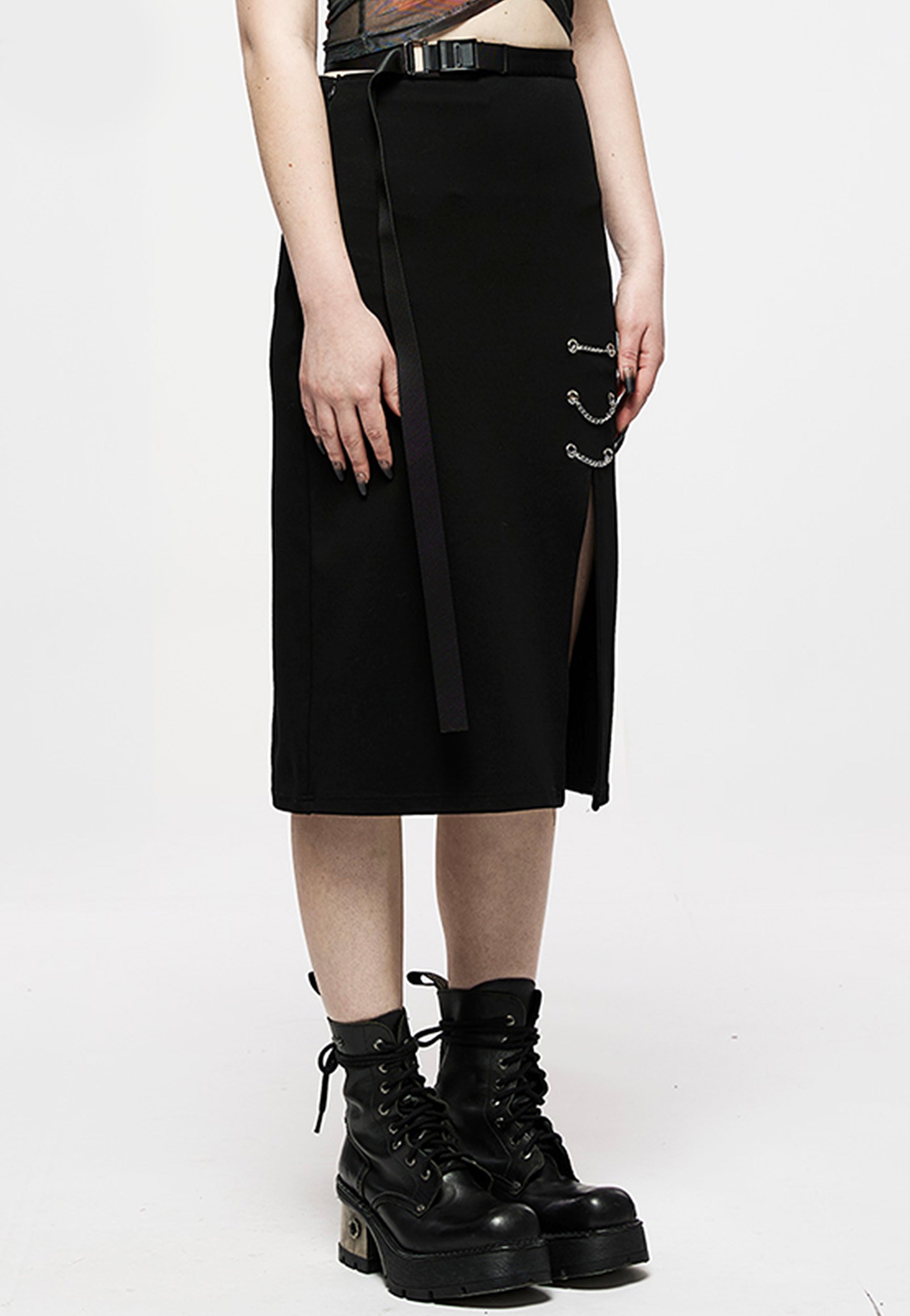 Punk Rave - Florentine Tragedy Maxi Black - Skirt