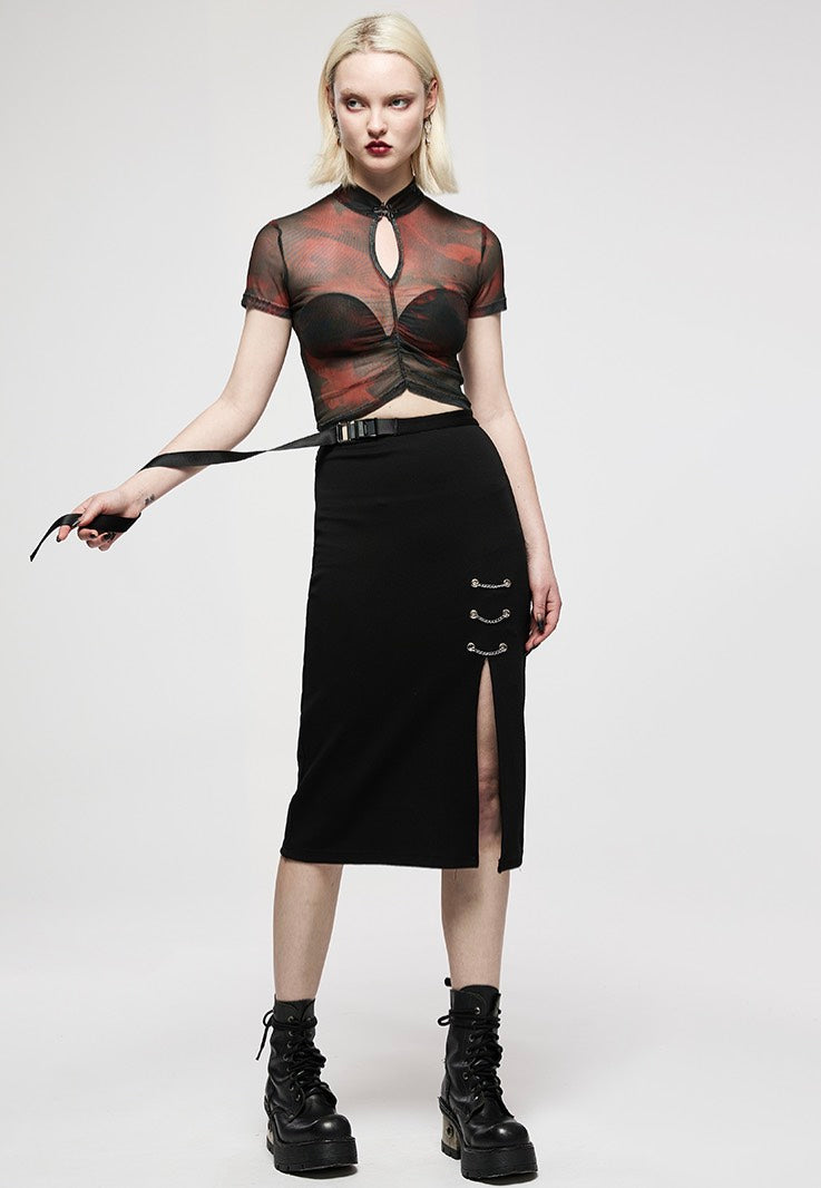 Punk Rave - Florentine Tragedy Maxi Black - Skirt