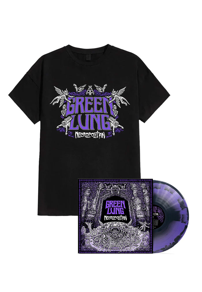 Green Lung - Necropolitan Ltd. Purple/Black Corona - Colored Vinyl + Necropolitan Logo - T-Shirt