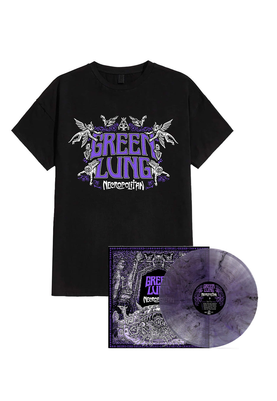 Green Lung - Necropolitan Ltd. Purple Smoke - Colored Vinyl + Necropolitan Logo - T-Shirt