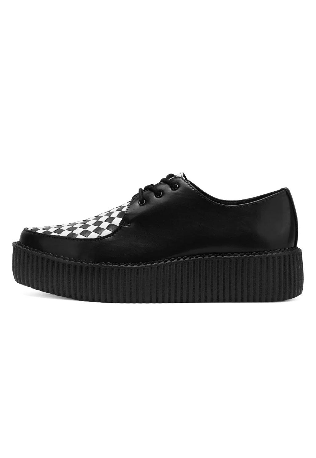 T.U.K. - Viva High Pointed Black/White Woven - Shoes | Men-Image