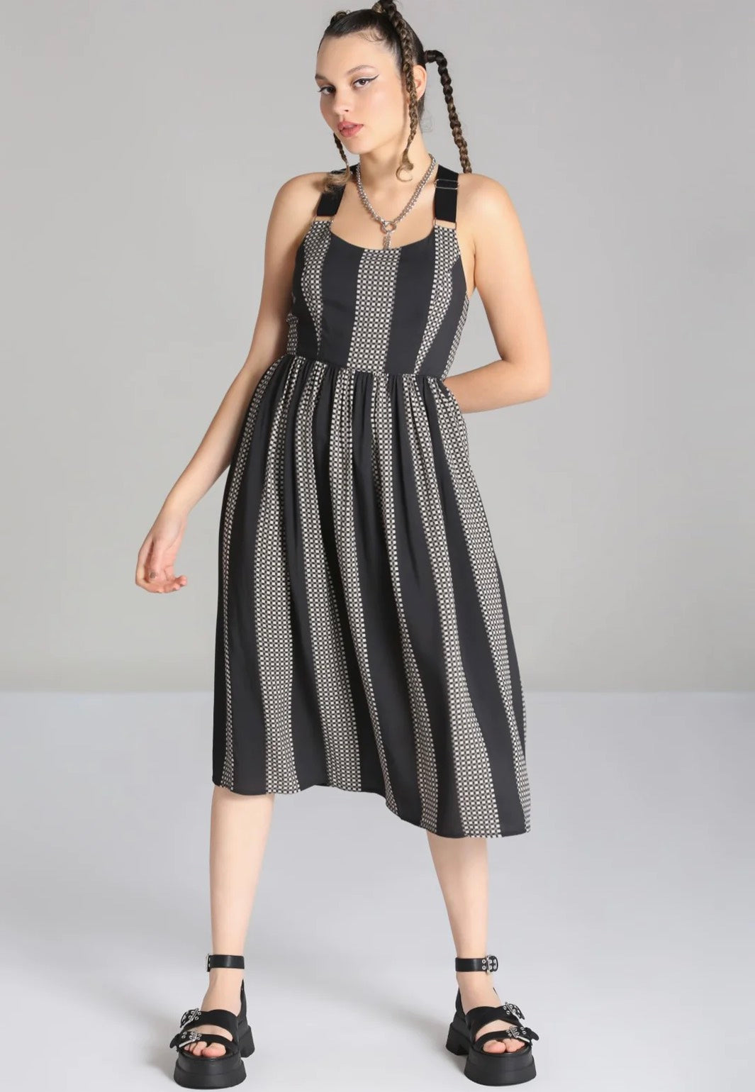 Hellbunny - Lita Black/Grey - Dress