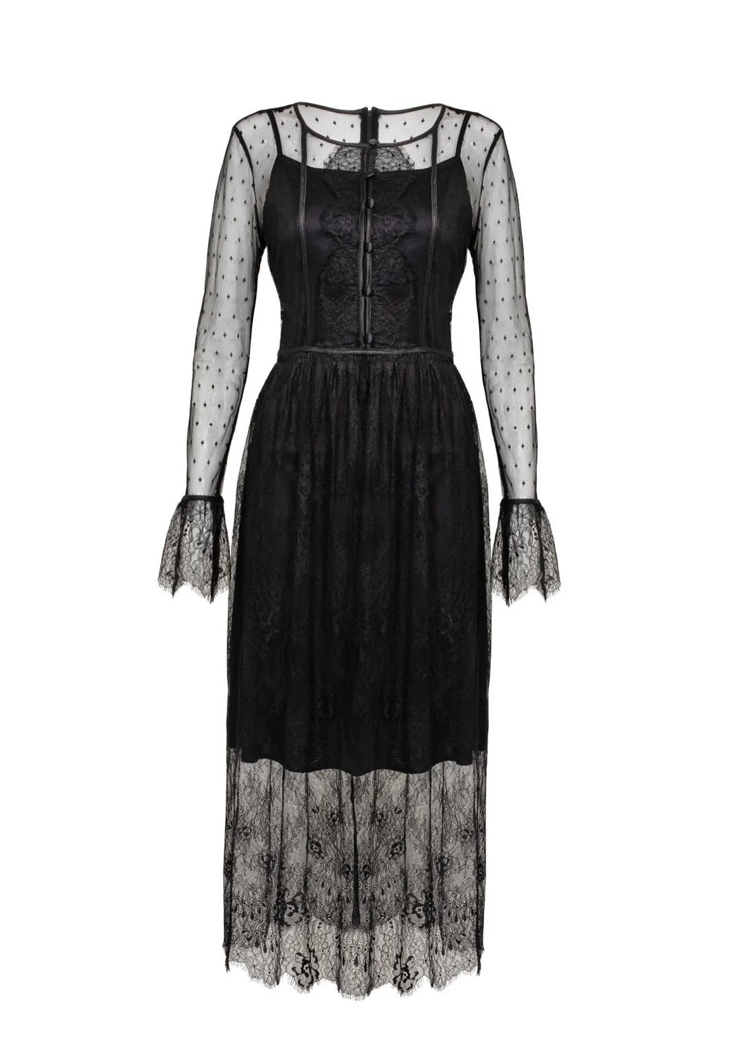 Hellbunny Dark Knight Midi Black Kleid