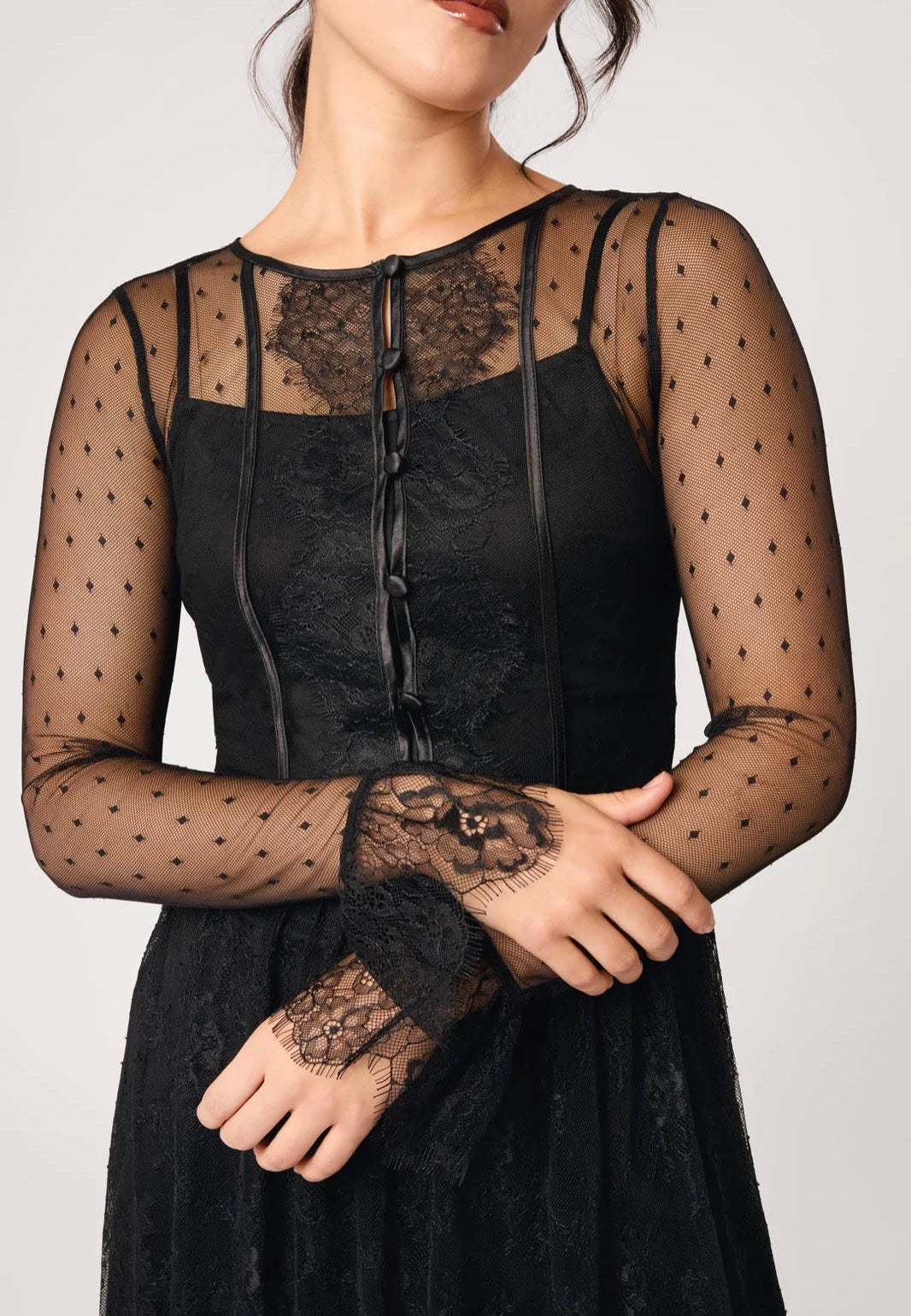 Hellbunny Dark Knight Midi Black Kleid