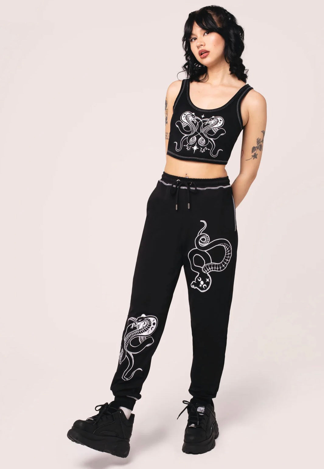 Hellbunny - Venom Black - Sweat Pants | Women-Image