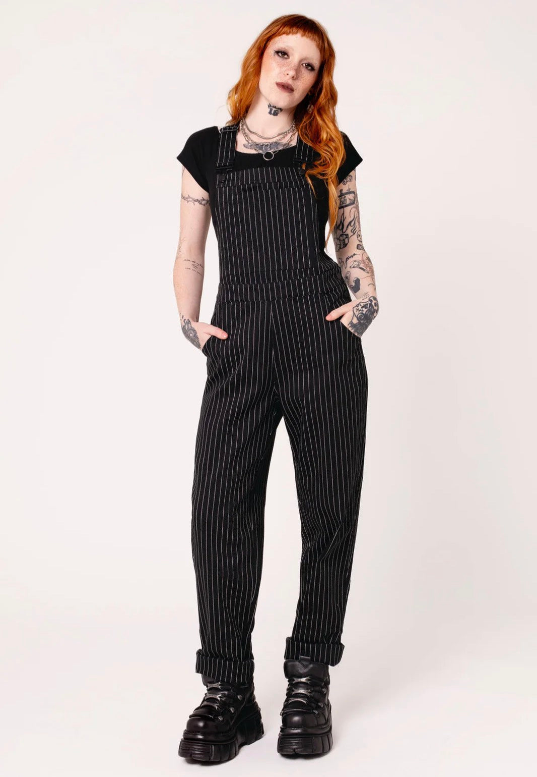 Hellbunny - Pinstripe Black - Pants | Women-Image