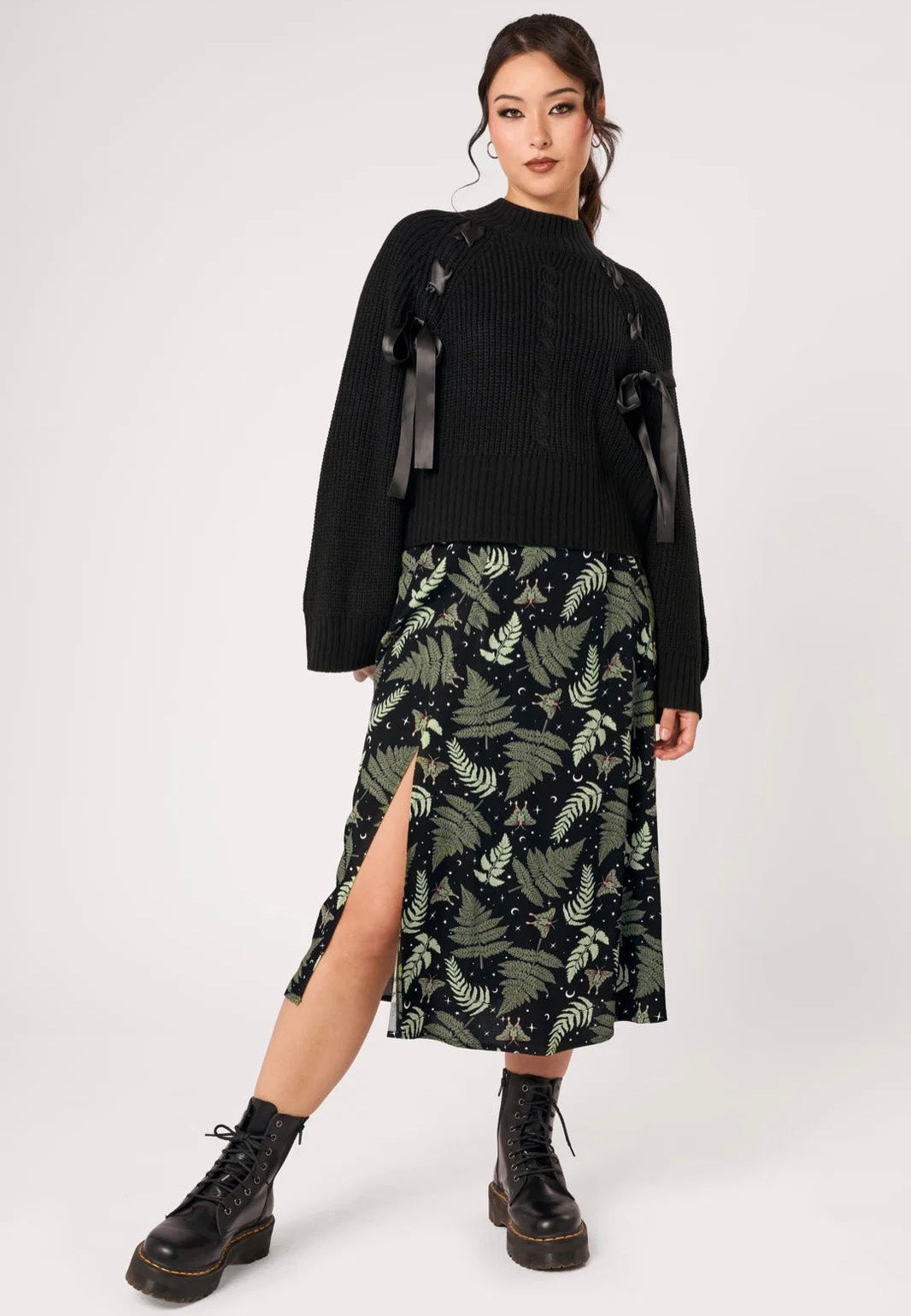 Hellbunny Gaia Midi Green Rock