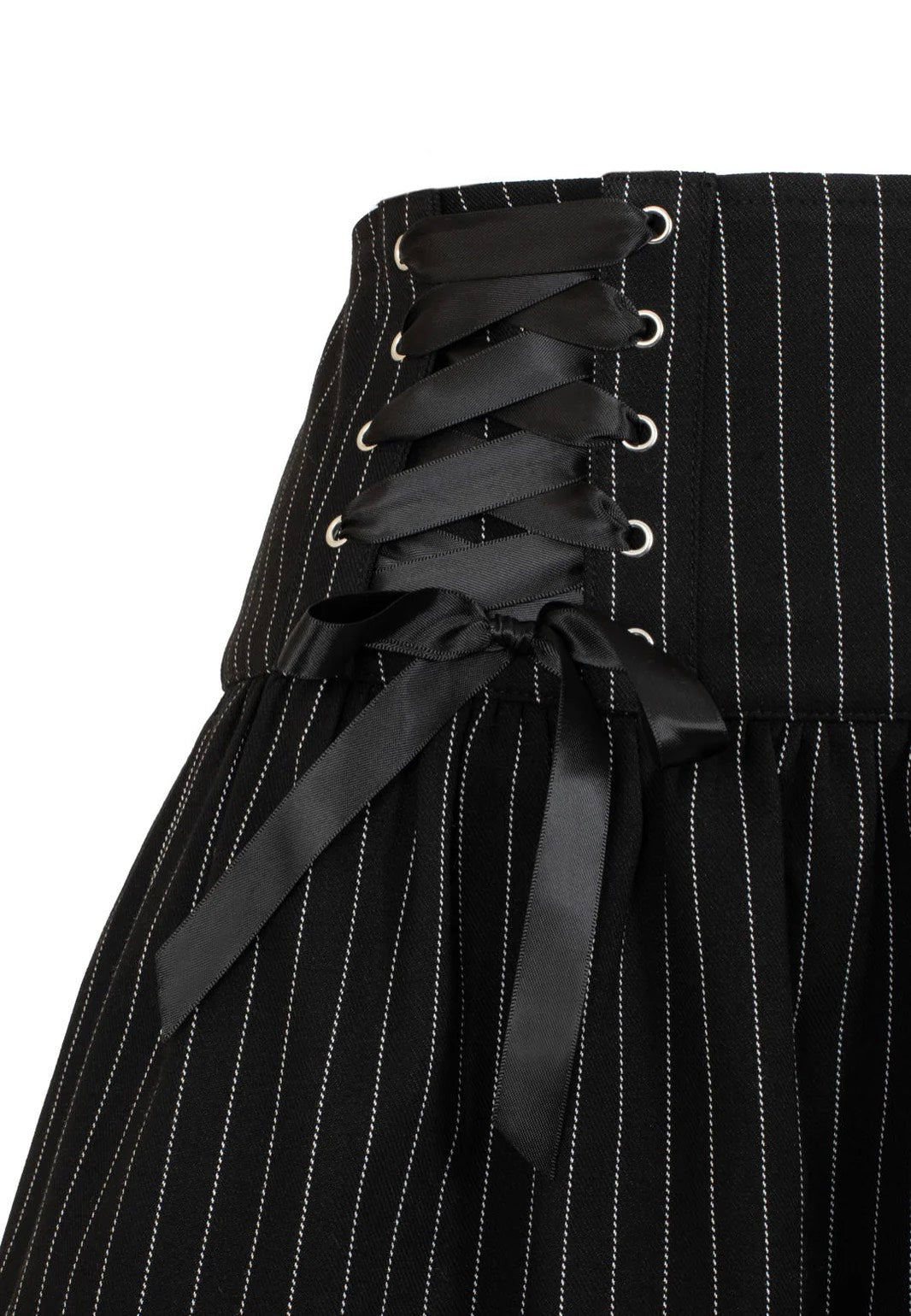 Hellbunny Quinzel C Pinstripe Black/White Minifalda