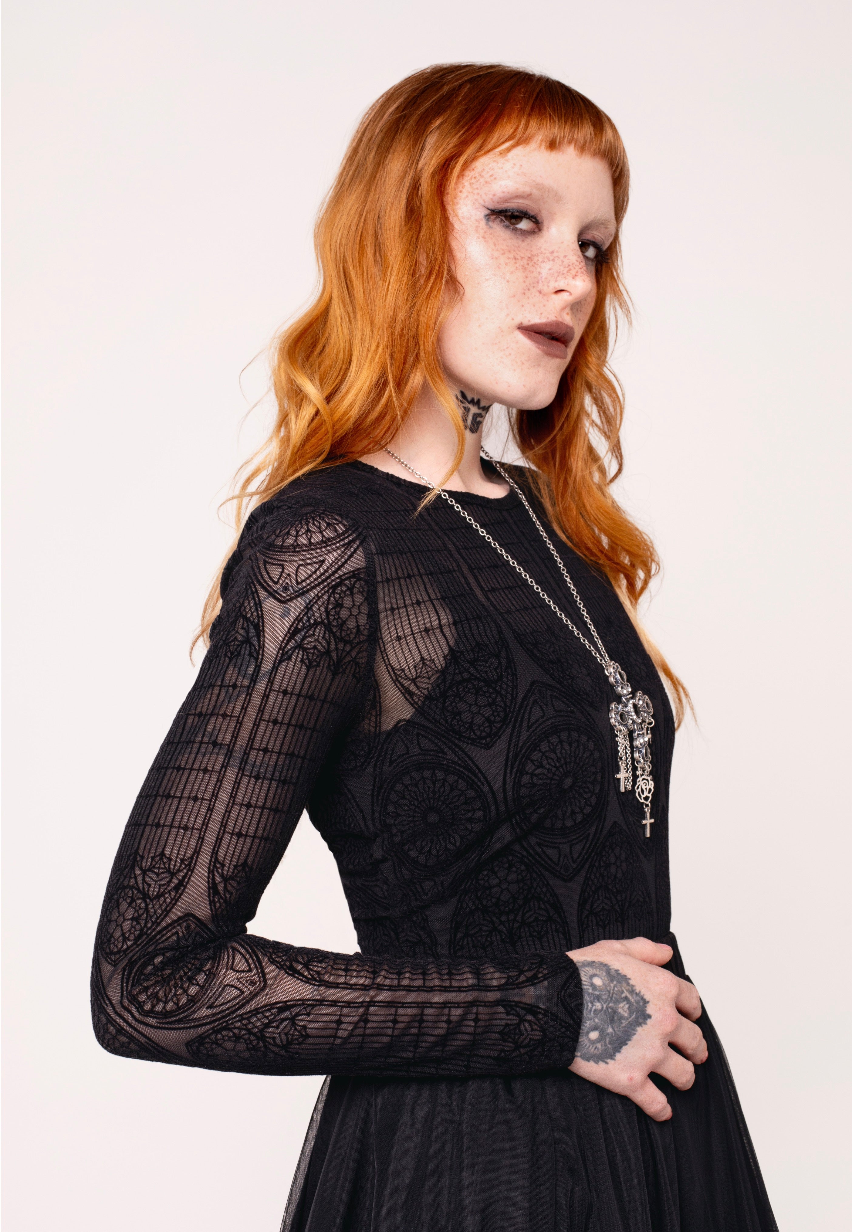 Hellbunny - Mea Culpa Black - Top | Women-Image