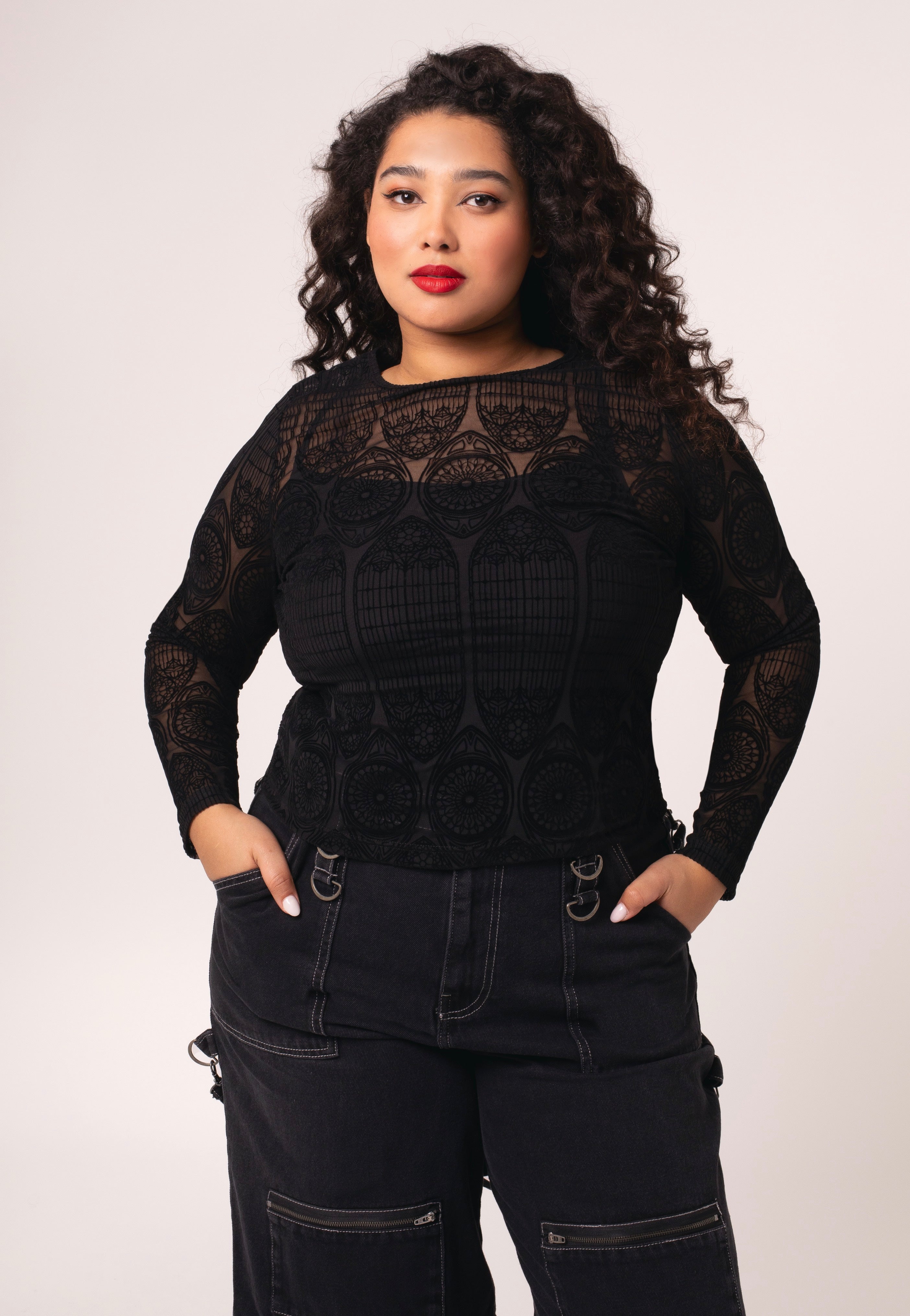 Hellbunny - Mea Culpa Black - Top | Women-Image