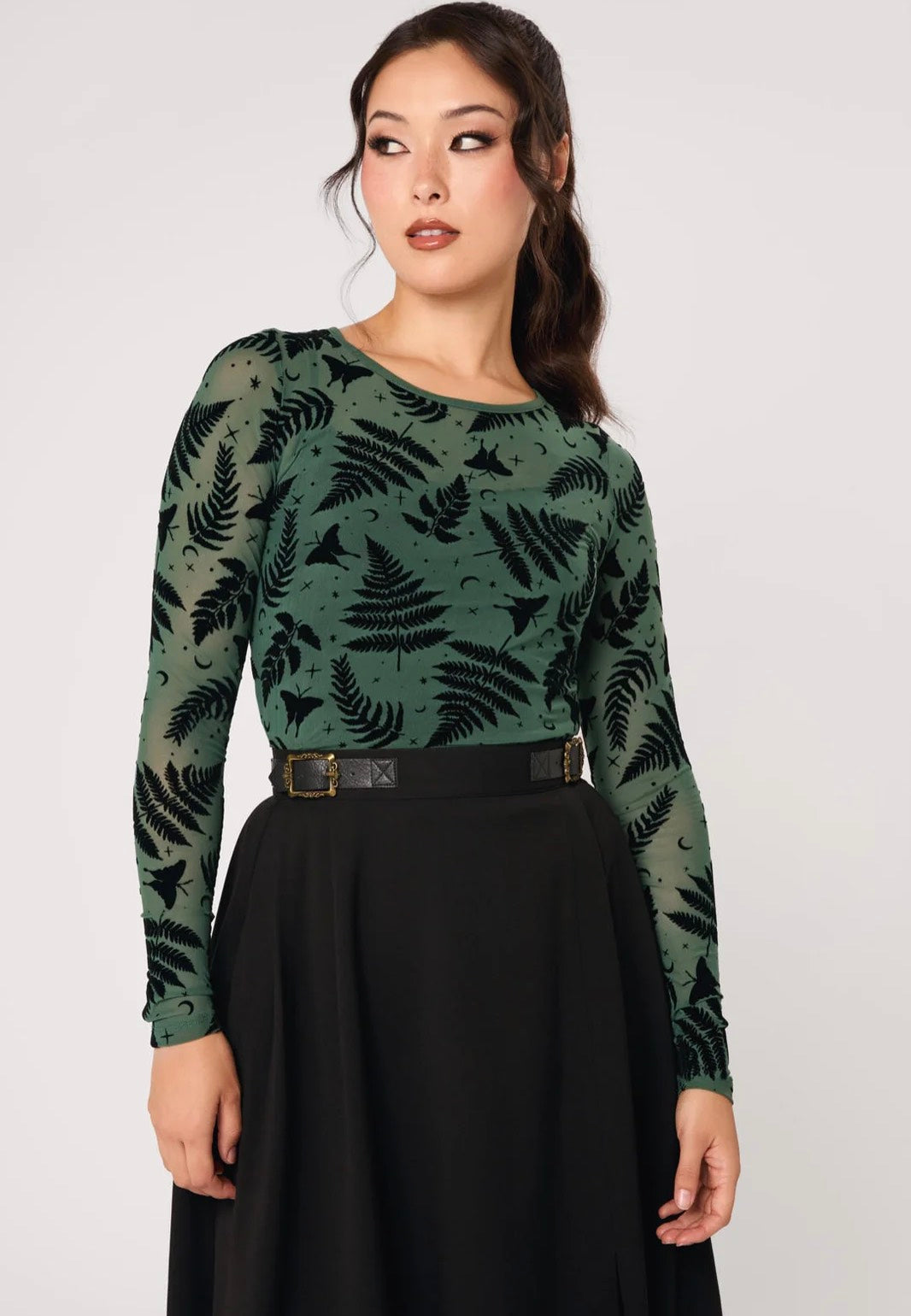 Hellbunny Fearn Green Top