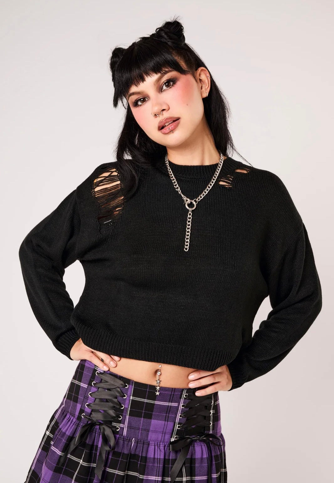 Hellbunny Holy Moly Black Pullover
