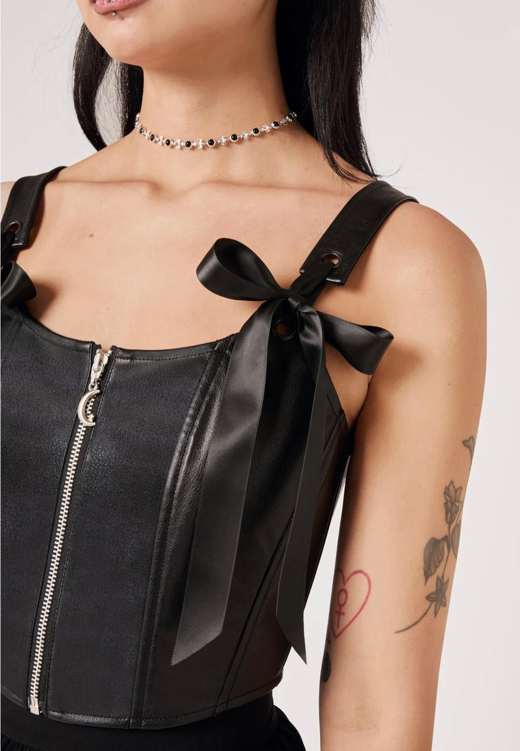 Hellbunny Black Steel Black Corset