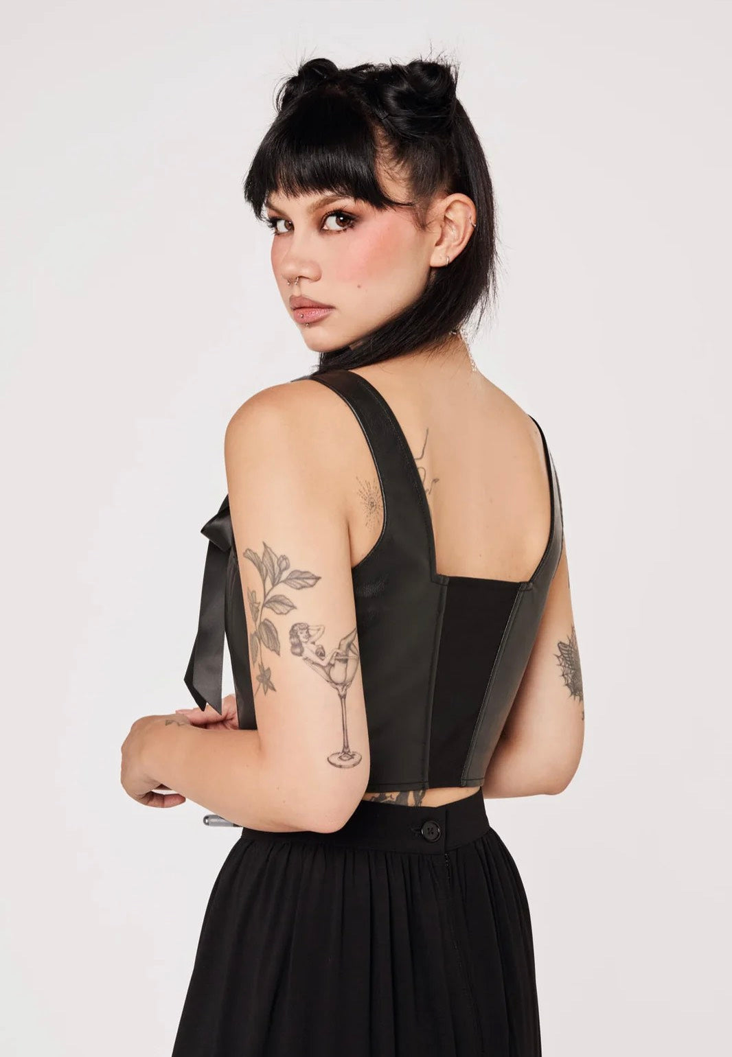 Hellbunny Black Steel Black Corset