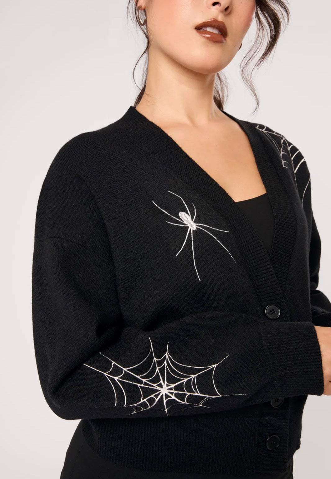 Hellbunny Spooked Black/White Cardigan