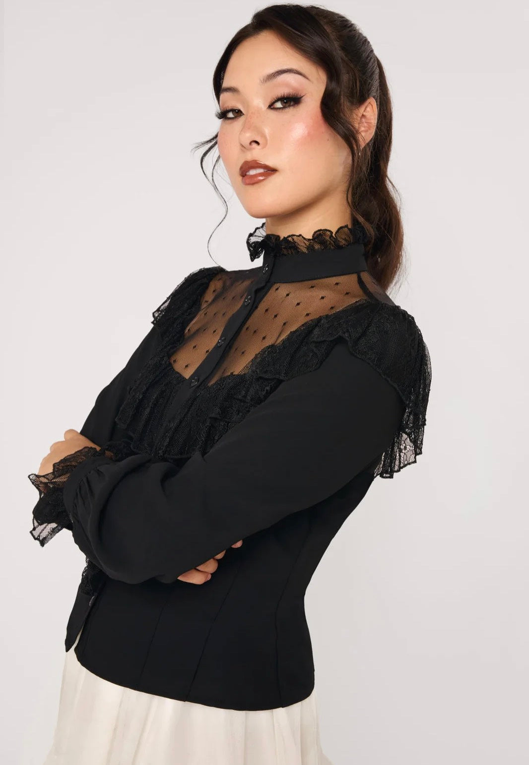 Hellbunny Dark Knight Black Blouse