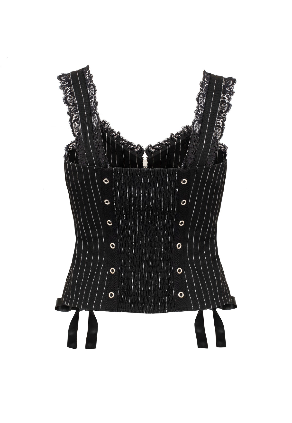 Hellbunny Quinzel C Pinstripe Black/White Oberteil