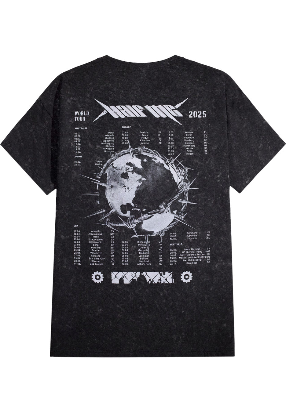 Half Me - World Tour Acid Washed - T-Shirt | Neutral-Image