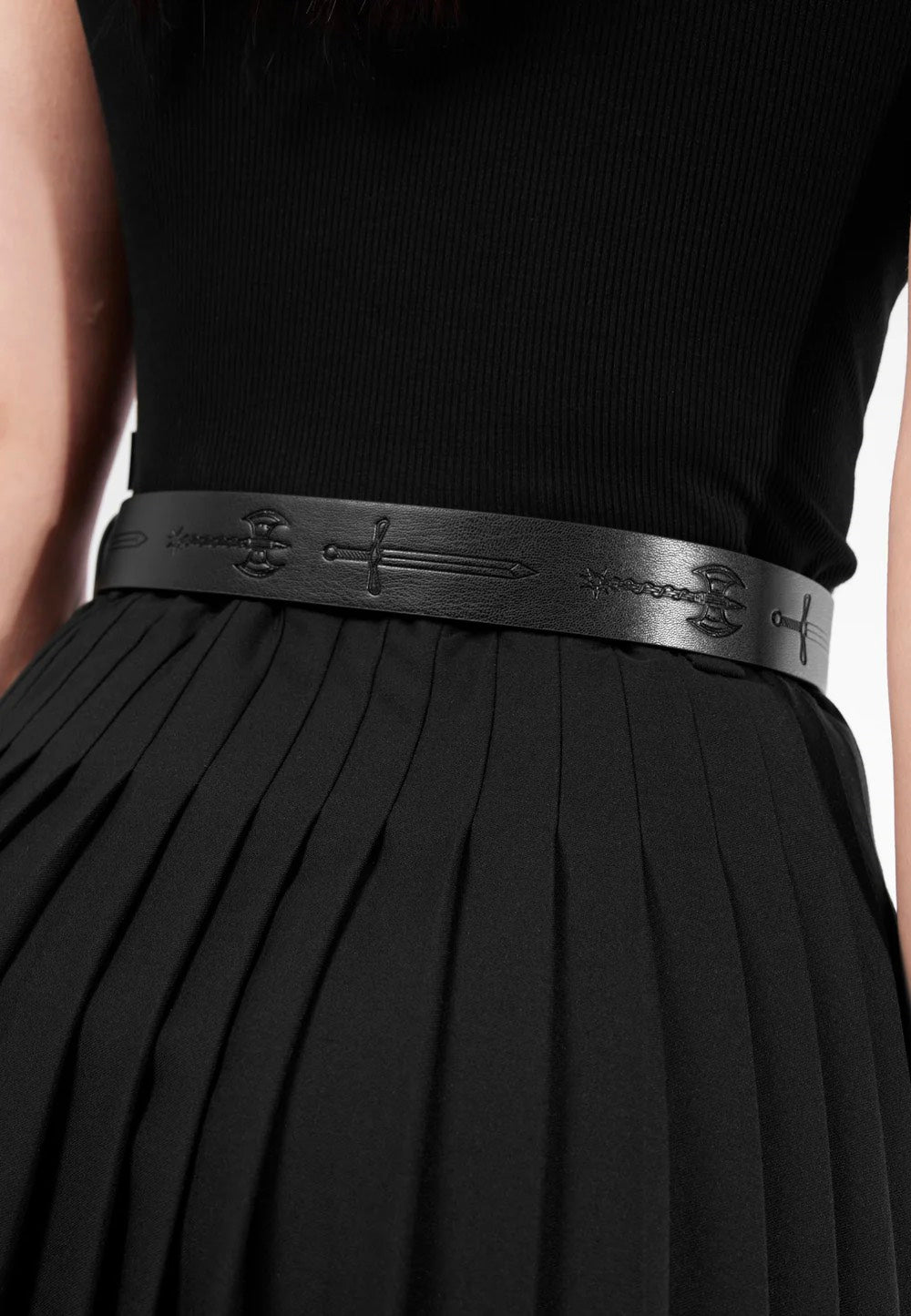 Mary Wyatt - Havoc Appleskin™ Vegan Leather Embossed Weapon Black - Belt | Neutral-Image