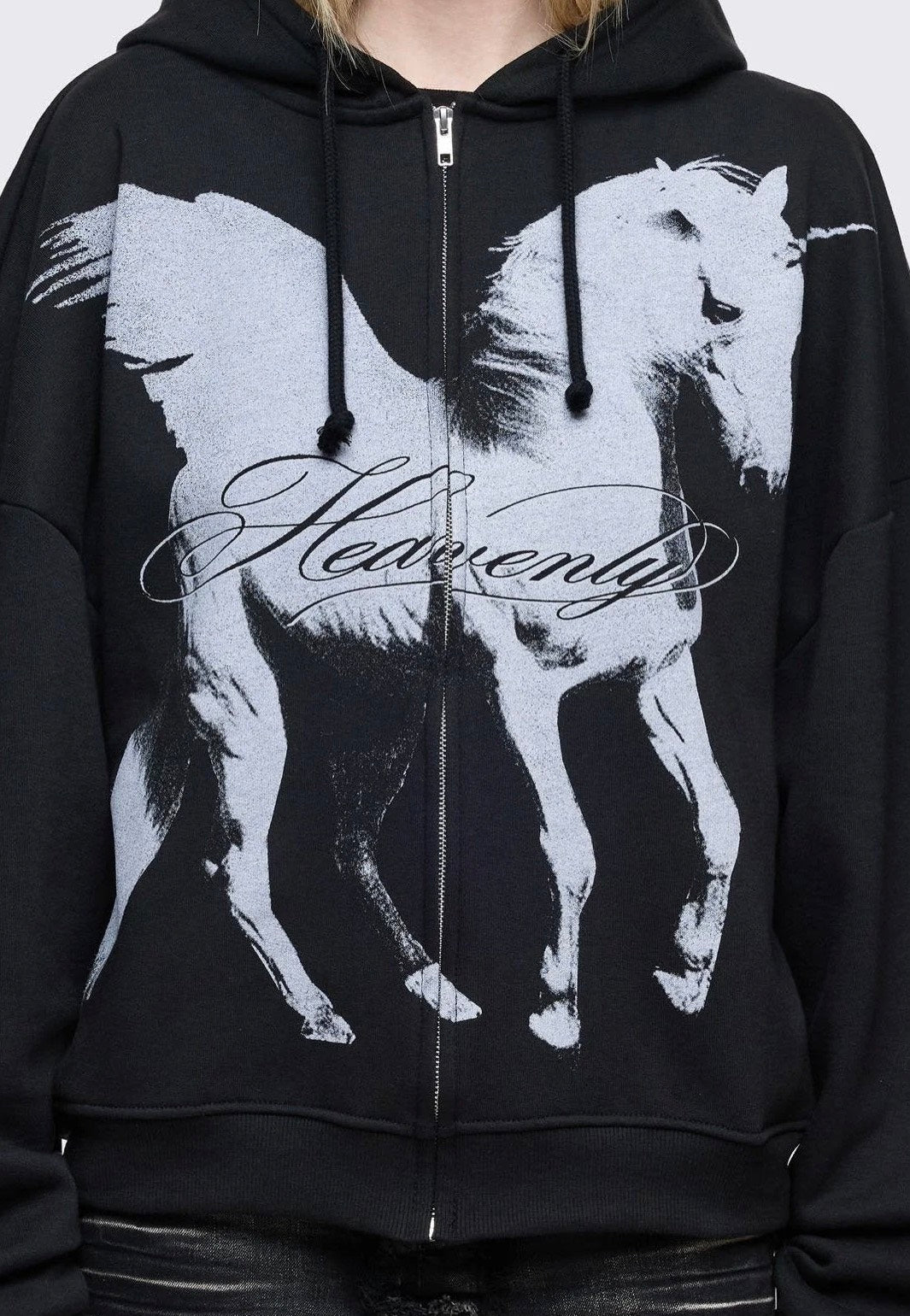 Minga London - Heavenly Alicorn Zip Up Black - Zipper | Women-Image