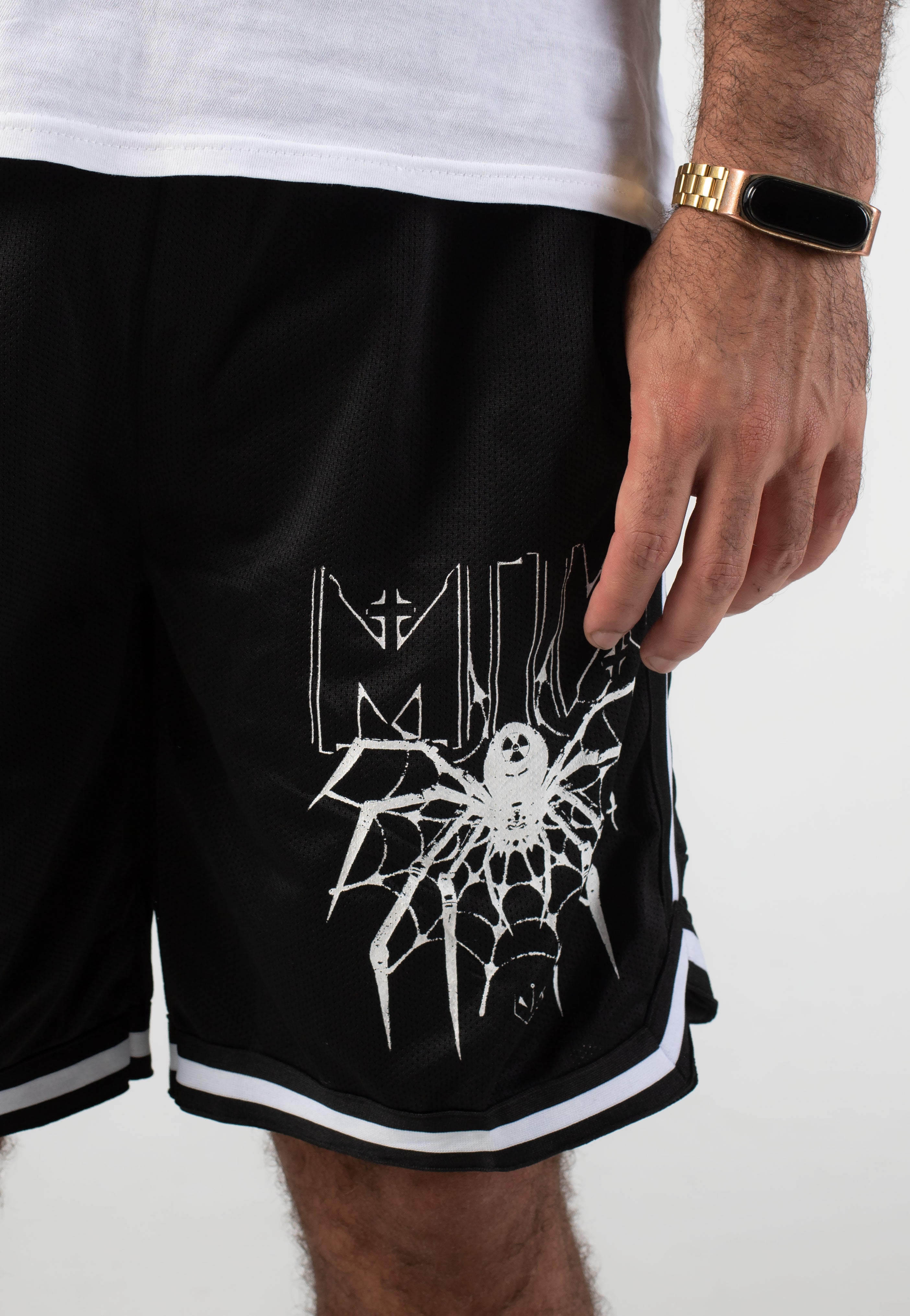 Motionless In White - Webs We Weave Striped - Shorts | Men-Image
