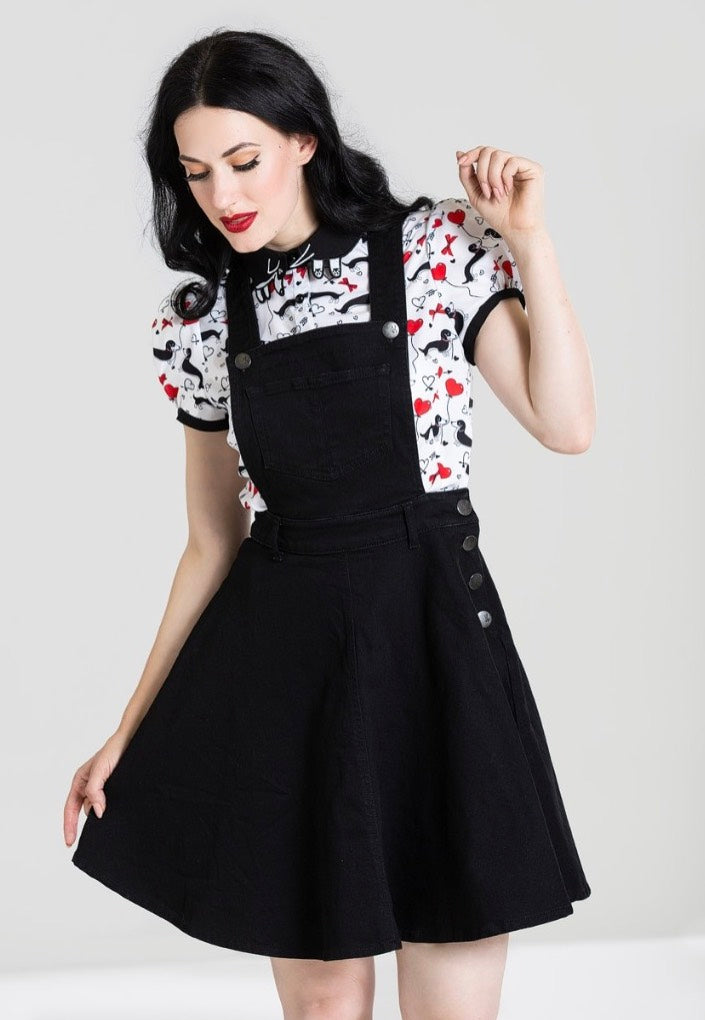 Hellbunny - Dakota Pinafore Black - Dress