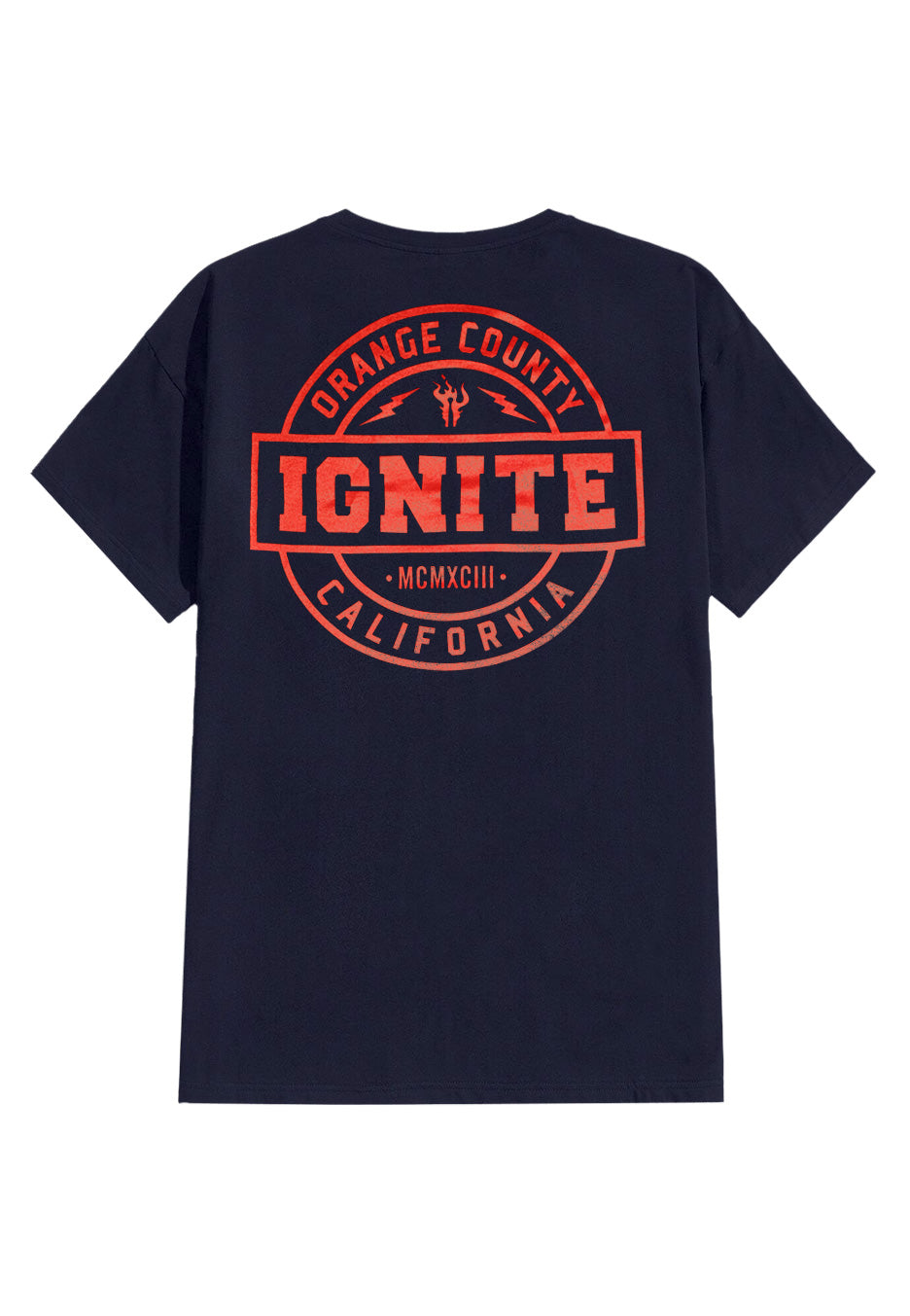 Ignite - New Lightning Flame Pocket Navy - T-Shirt