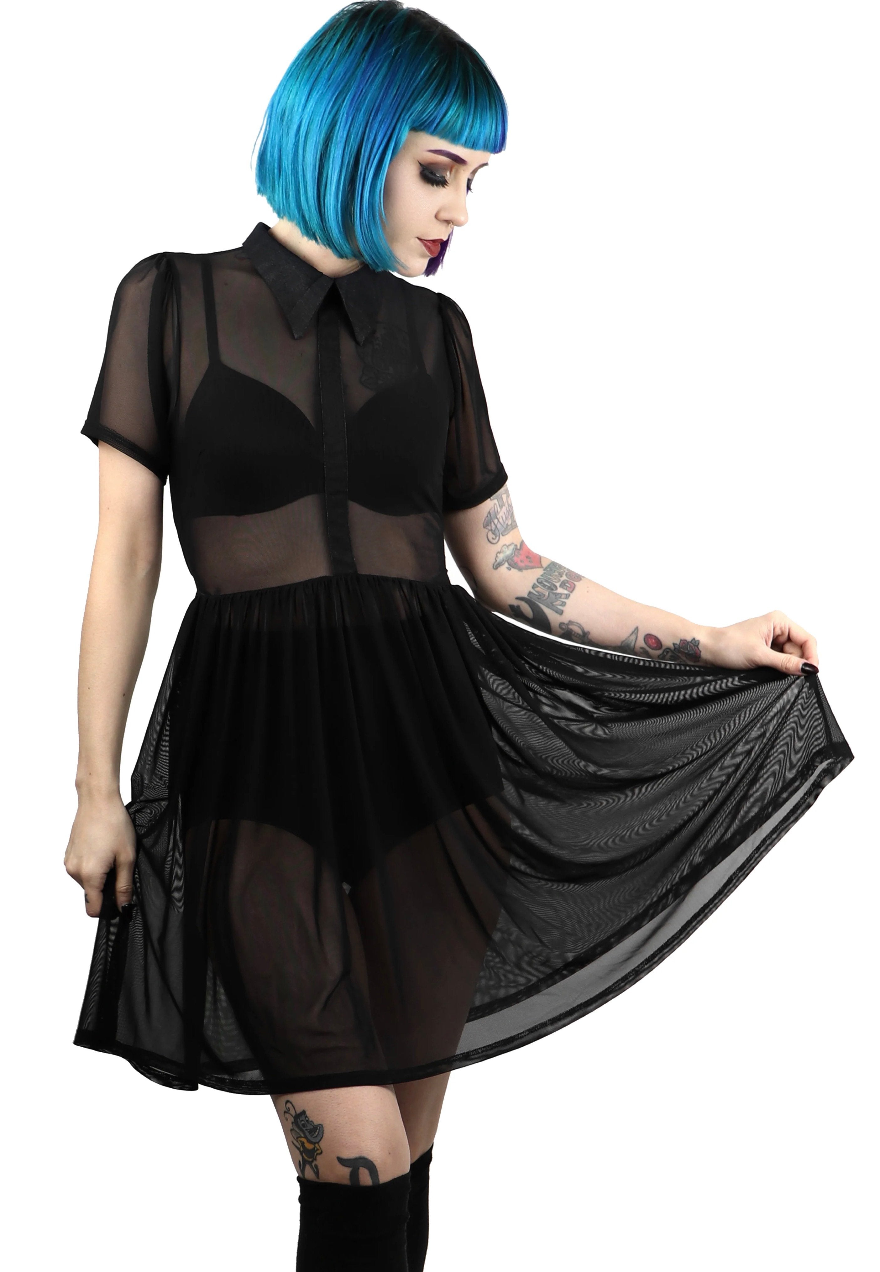 Foxblood - Courtney Mesh Babydoll Black - Dress