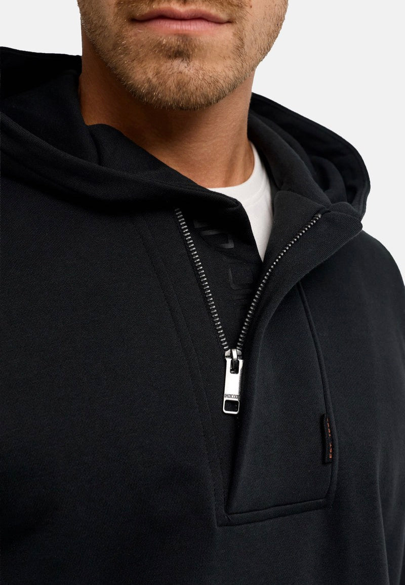 Indicode Tavwin Half Zip Jet Black Sudadera