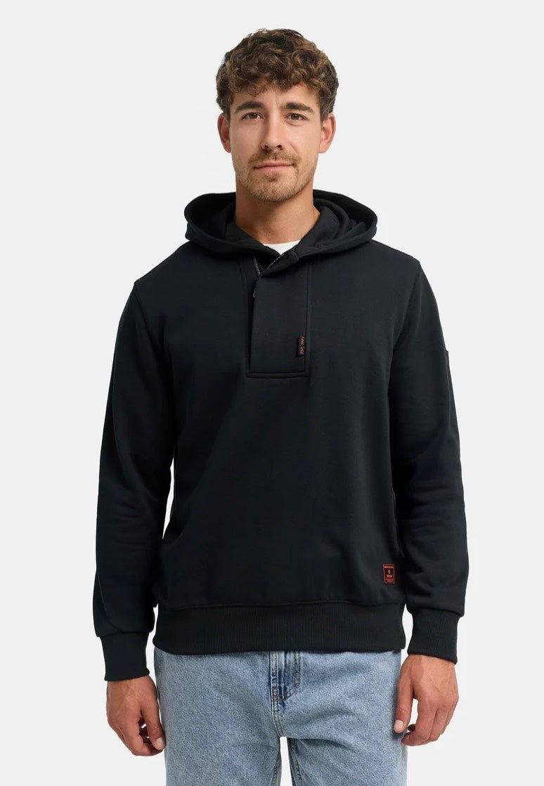 Indicode Tavwin Half Zip Jet Black Sudadera