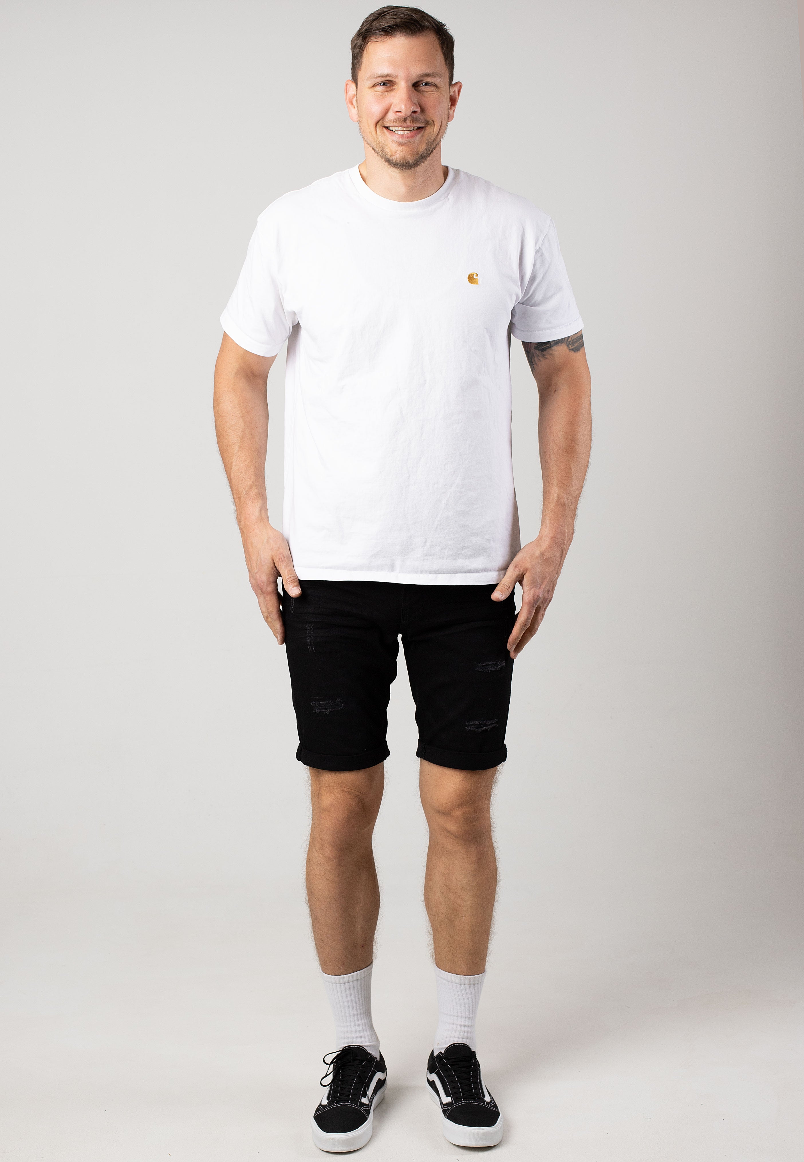 Indicode - Kaden Holes Ultra Black - Shorts