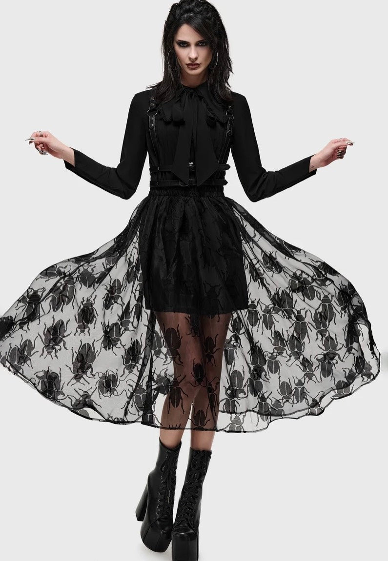 Killstar Insecta Midi Black Skirt