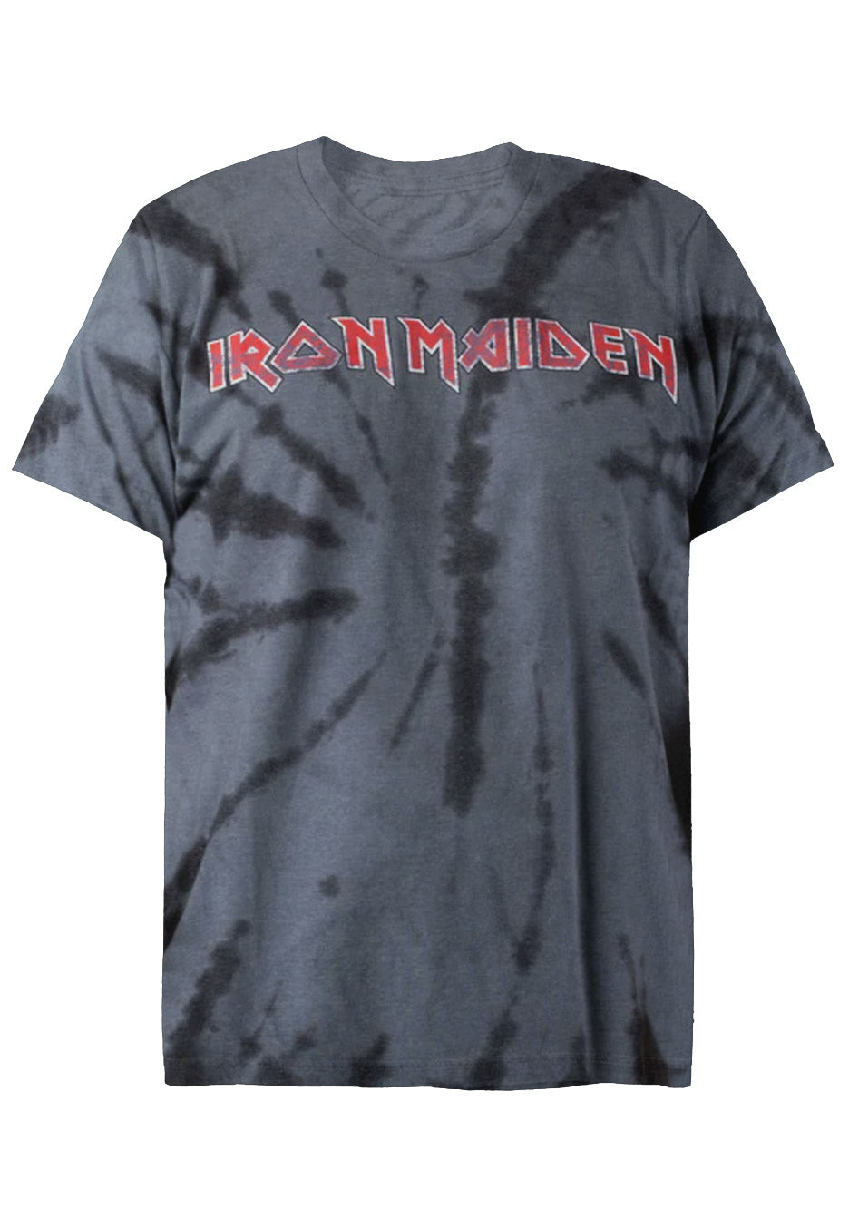Iron Maiden Logo Washed Charcoal T-Shirt