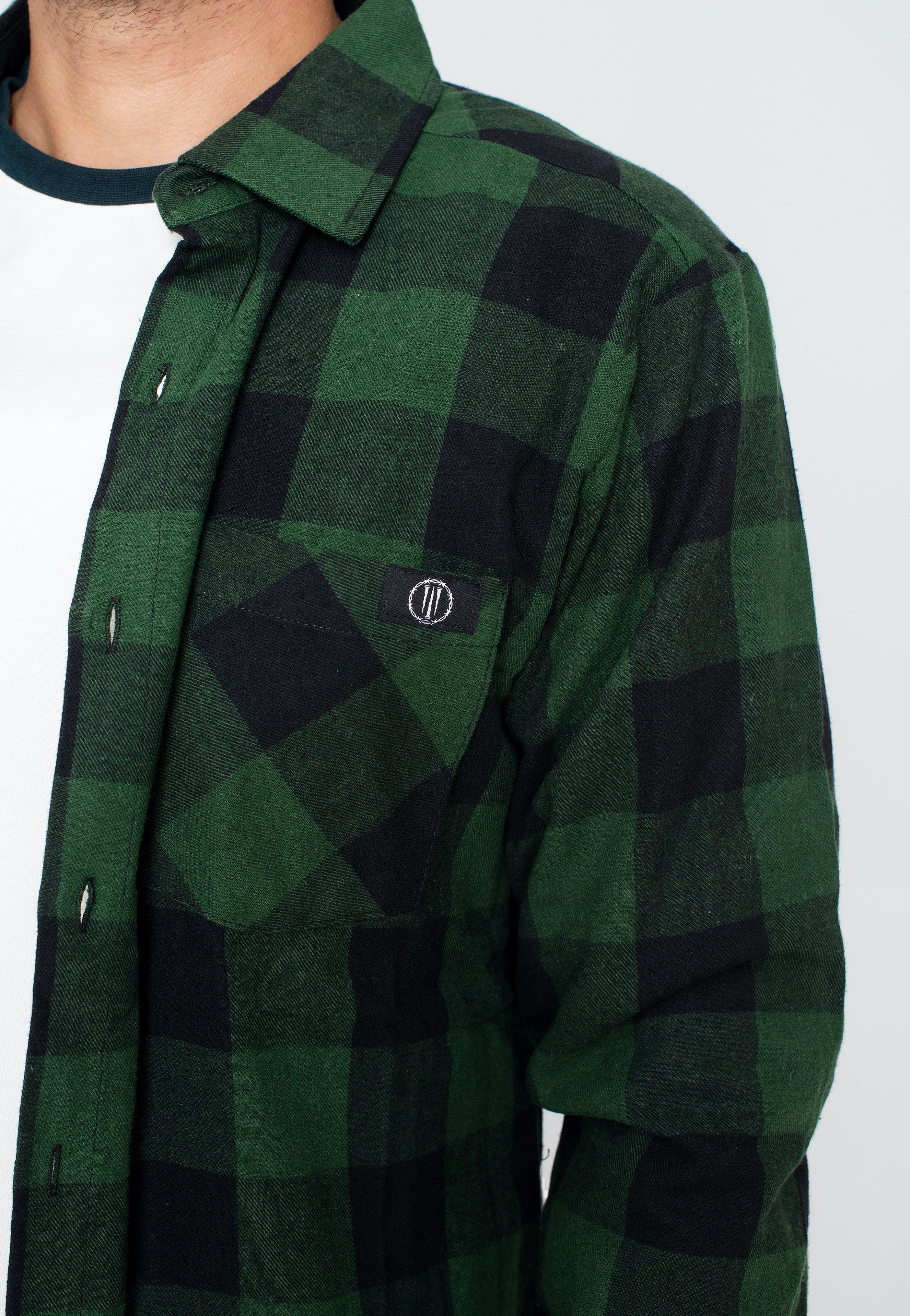 Ironnail - Hooft Black/Forestgreen Flanell - Shirt | Men-Image