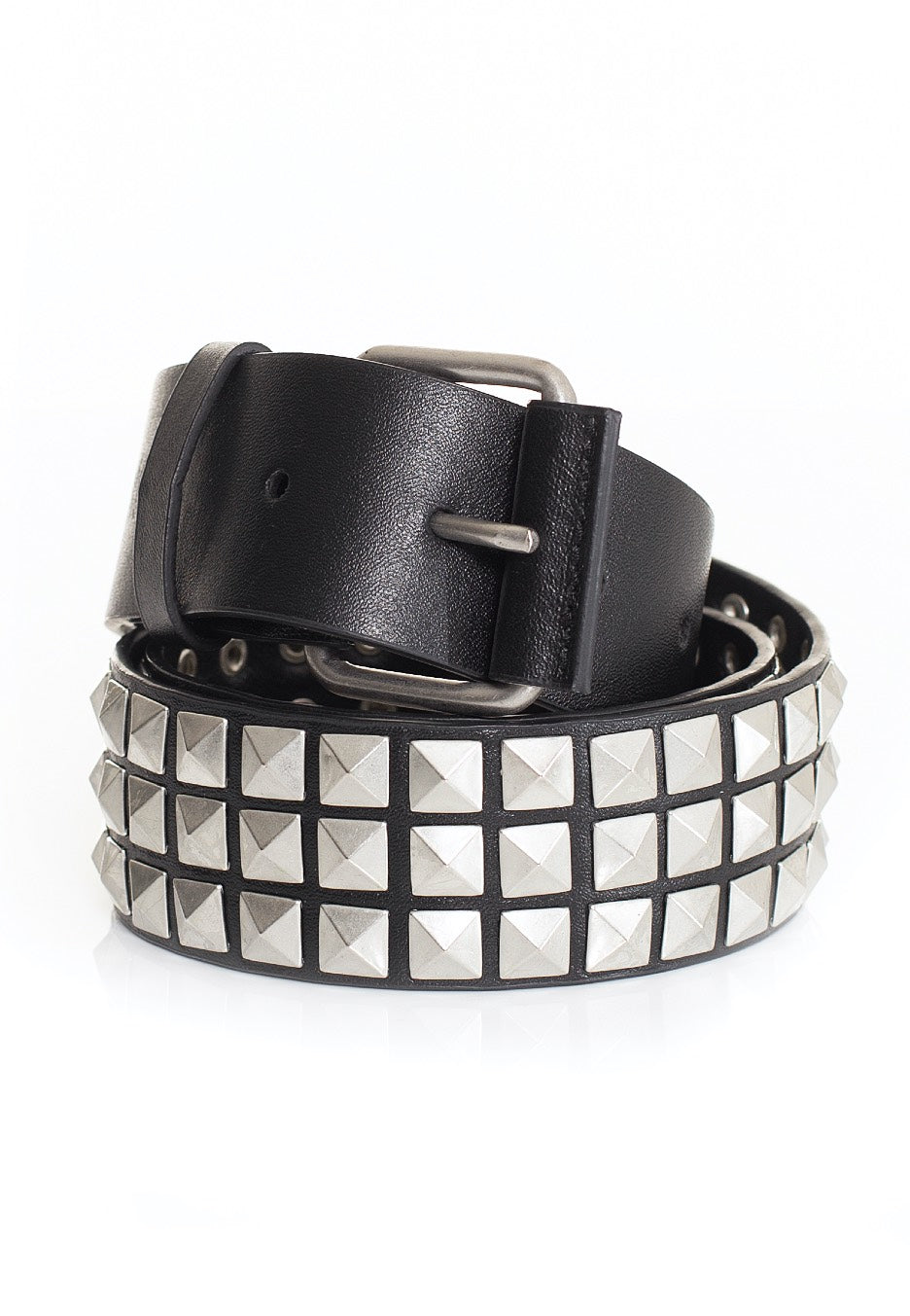 3 Rivet Rows Ironnail - Three Rows Of Rivets Black/Silver - Belt | Nuclear Blast