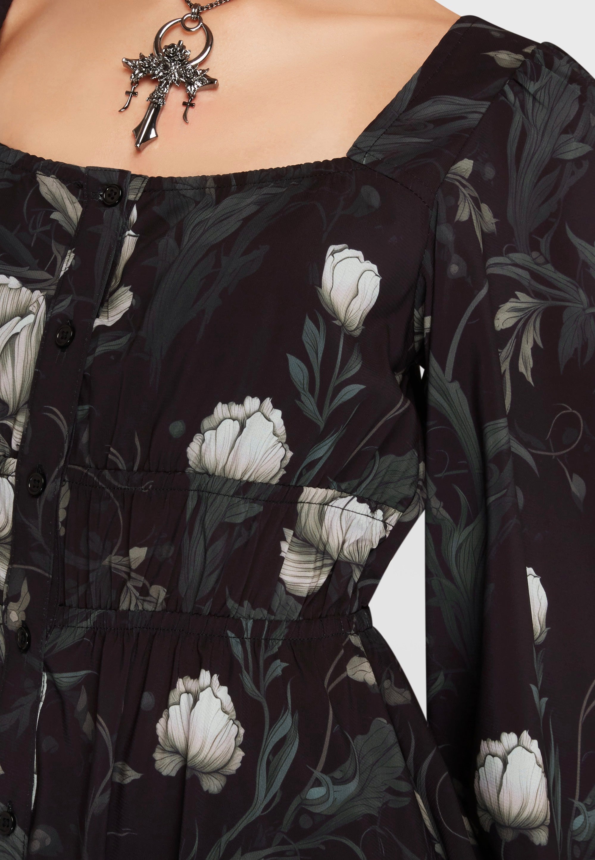 Killstar - Ivory's Chorus Mini Black/Ivory - Dress | Women-Image