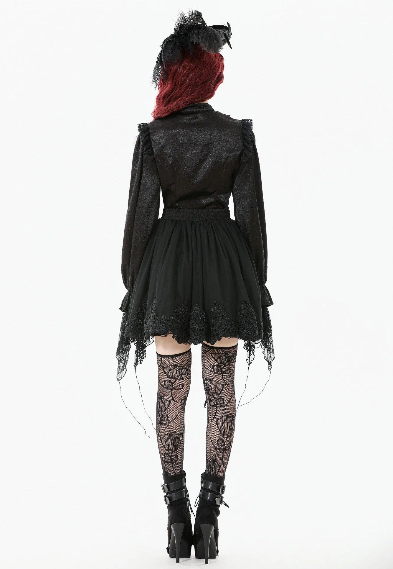Dark In Love - Nocturne Ruffle Gothic - Blouse | Women-Image