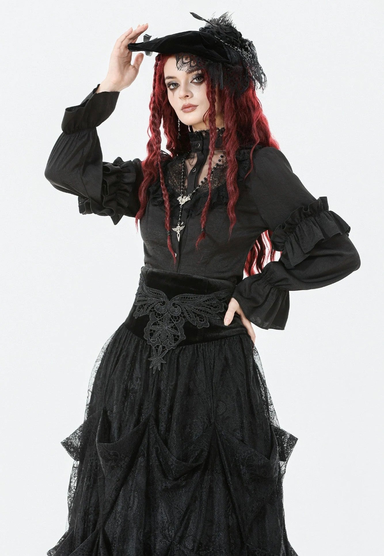 Dark In Love - Raven's Kiss Gothic Court - Blouse | Women-Image