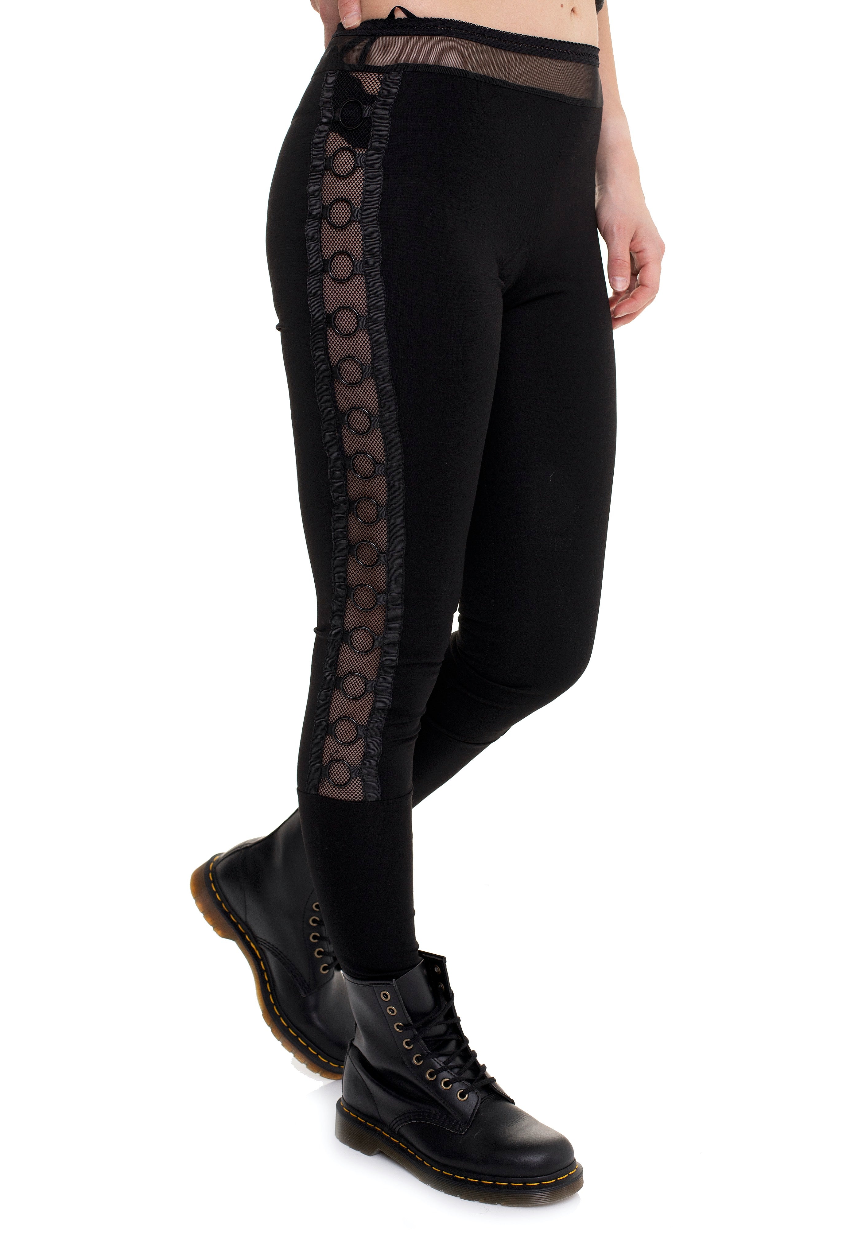 Jawbreaker - O-Ring Detail At Side Seams Black - Leggings | Women-Image