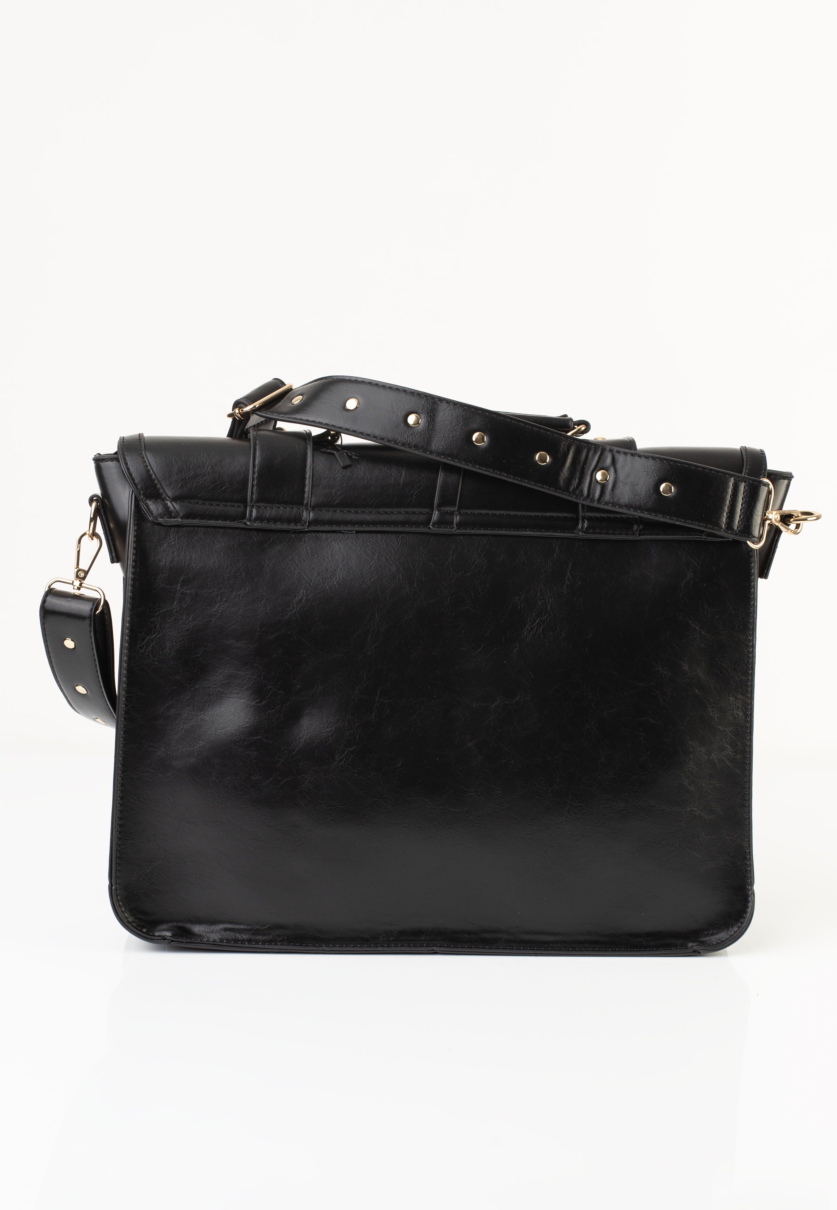 Jawbreaker - Studded Steampunk Postman Black - Bag | Neutral-Image