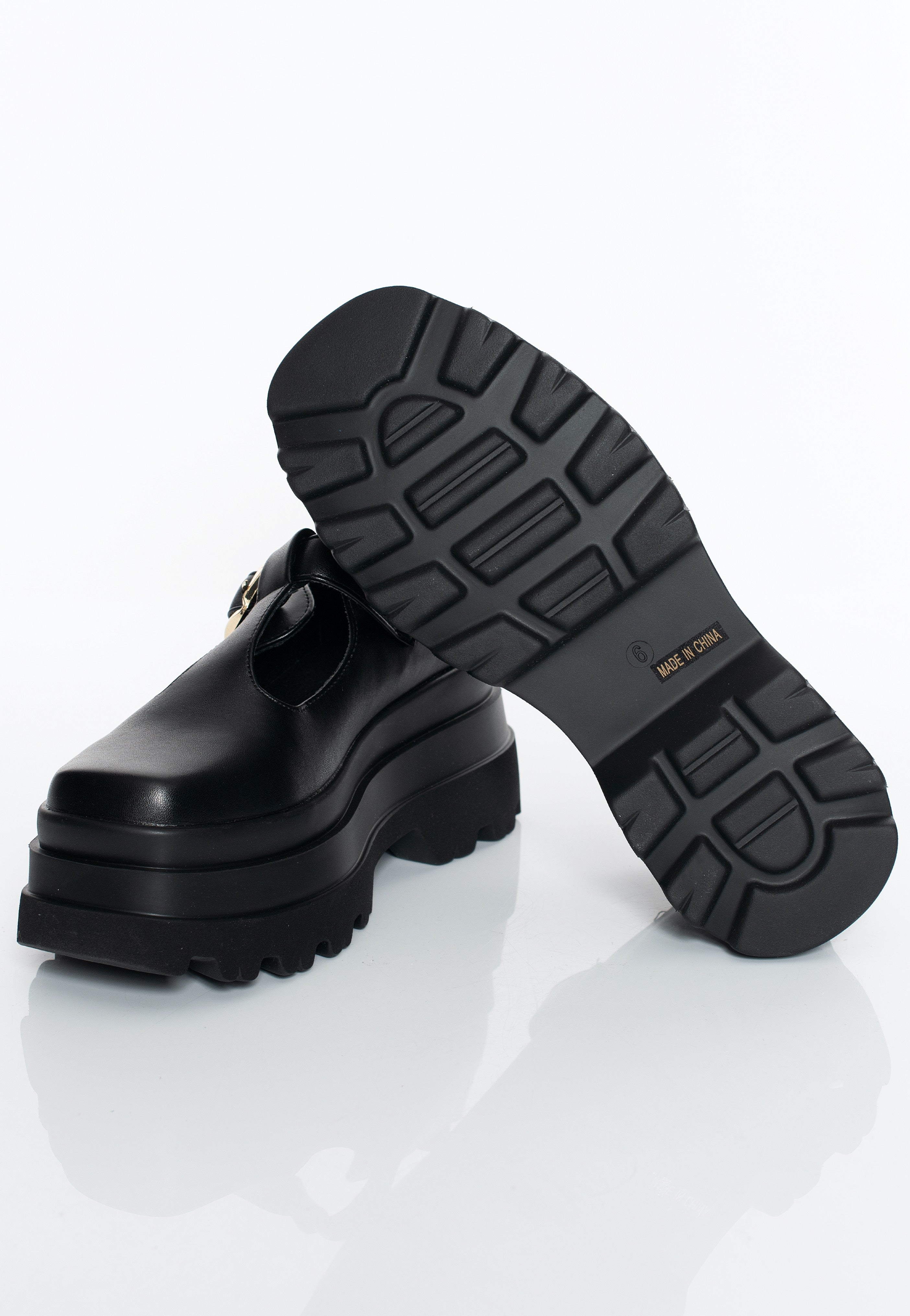 Koi Footwear - Silent Amity Trident Platform Mary Janes Black - Girl Shoes
