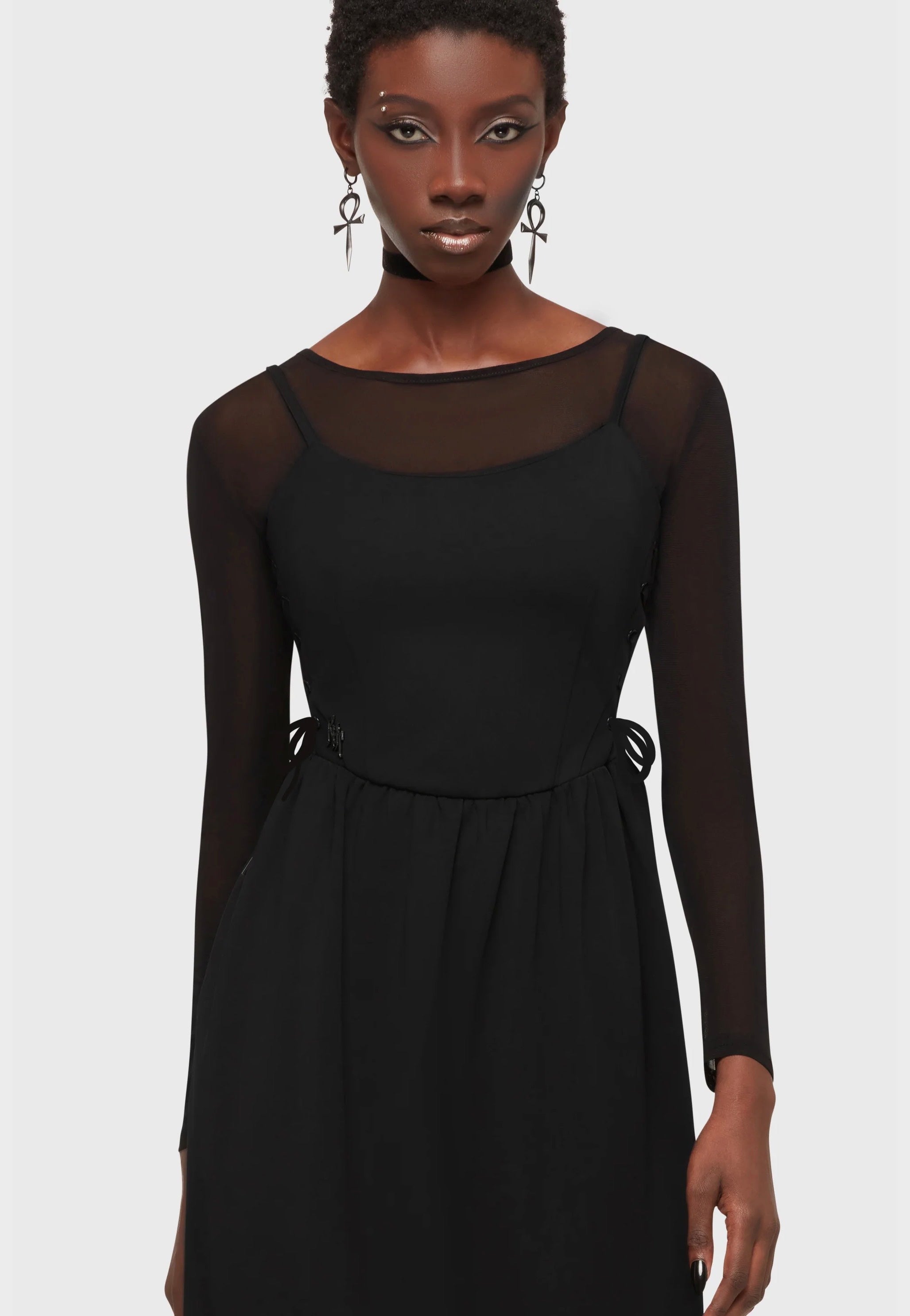 Killstar x Kihilist - Kaia's Storm Maxi Black - Dress | Women-Image