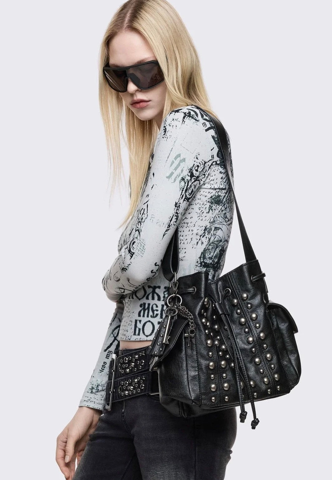 Minga London - Kara Vegan Bucket Black - Bag | Neutral-Image