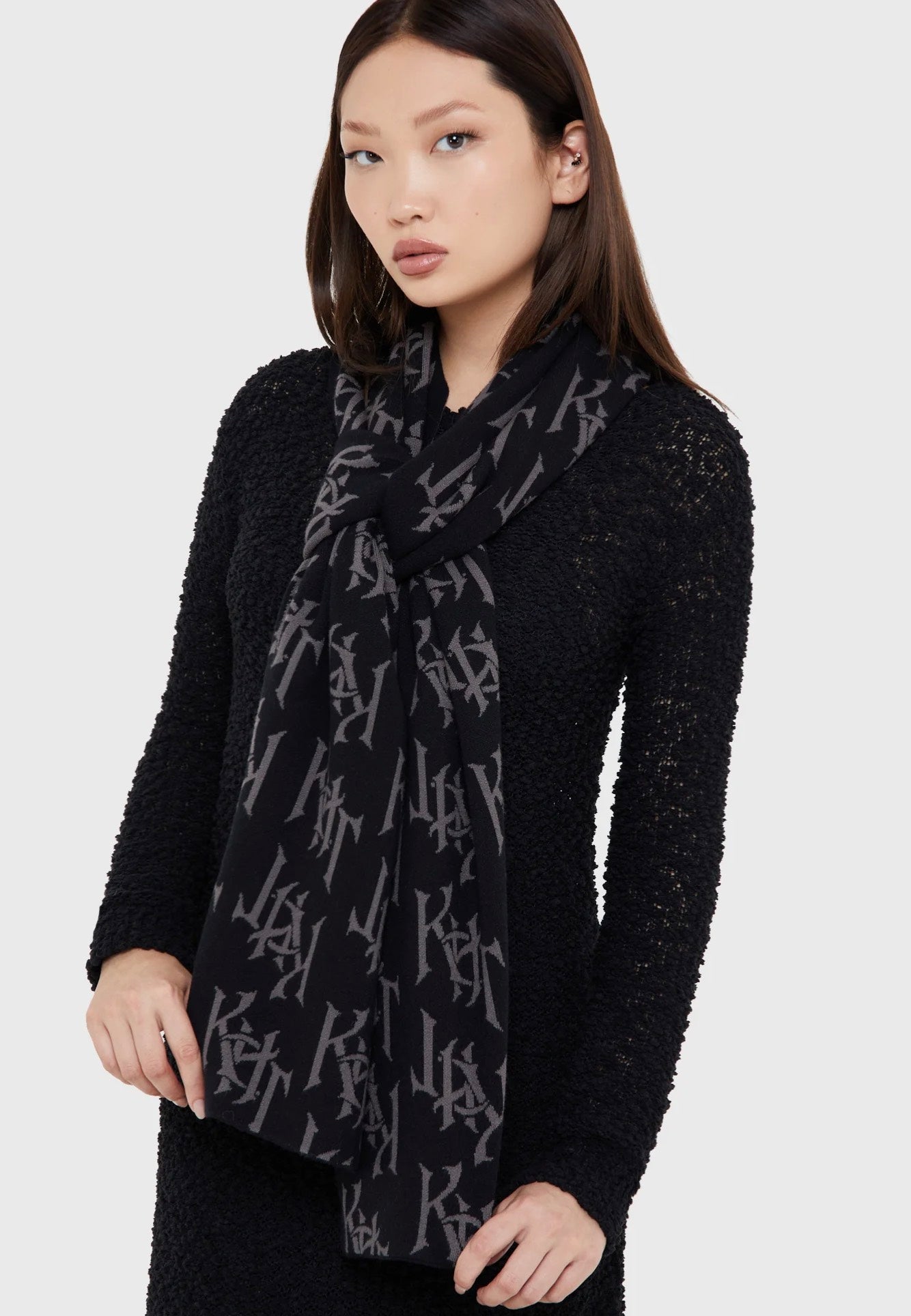 Killstar x Kihilist - Kihilist Black/Grey - Scarf | Neutral-Image