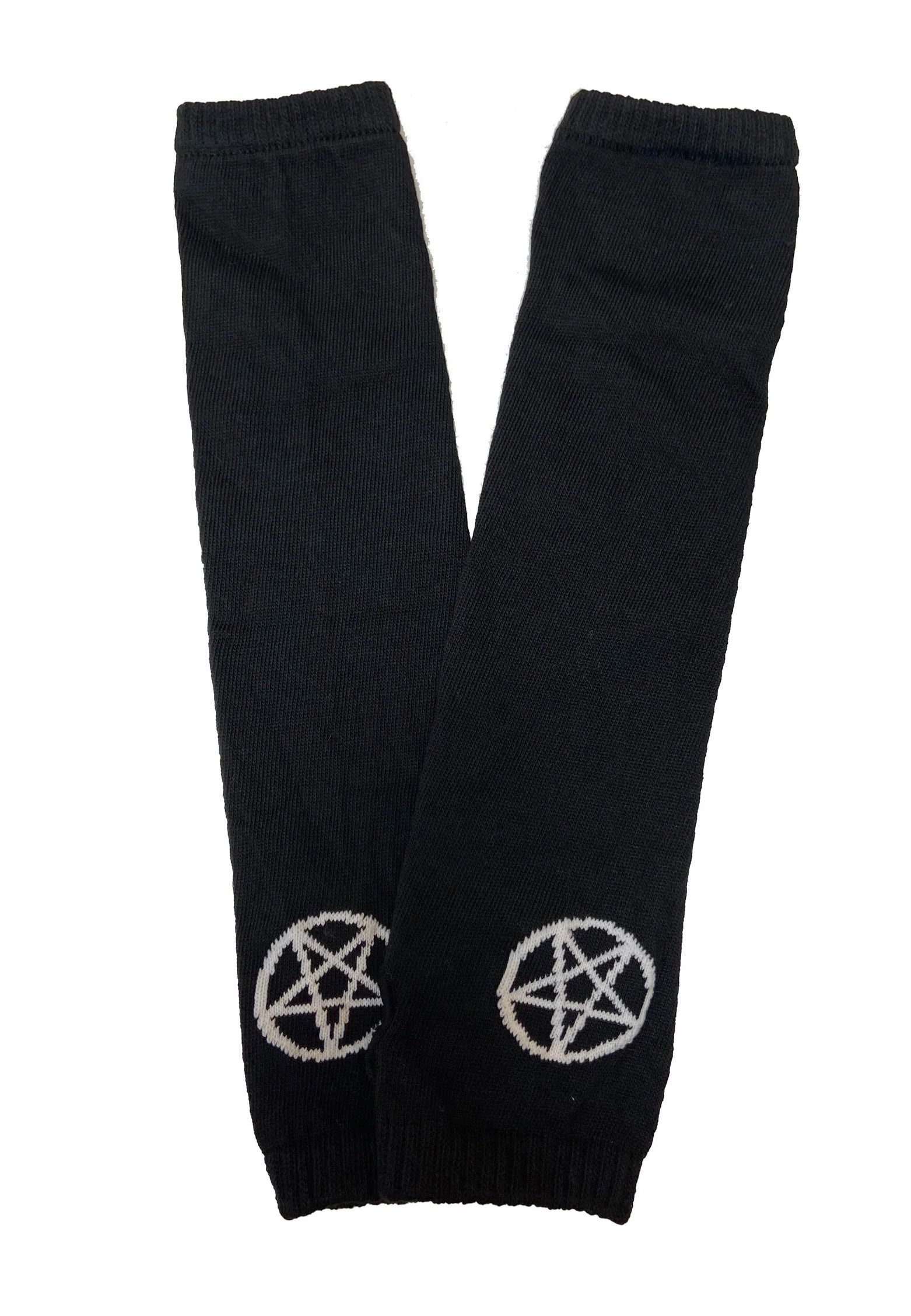 Pamela Mann - Knitted Pentagram Fingerless Black/White - Gloves | Neutral-Image