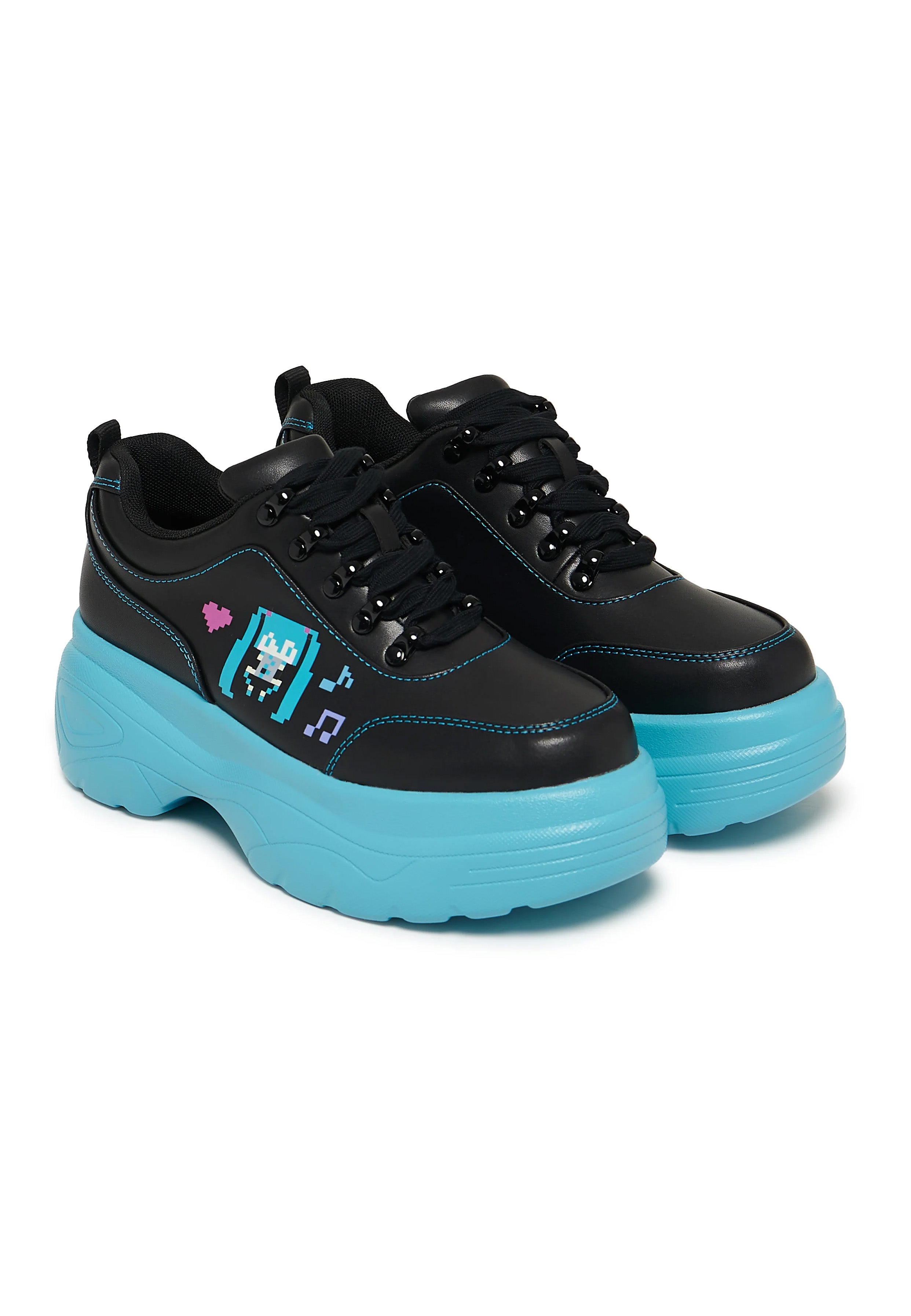 Koi Footwear x Hatsune Miku - Virtual Diva Miku Chunky Black - Girl Sh