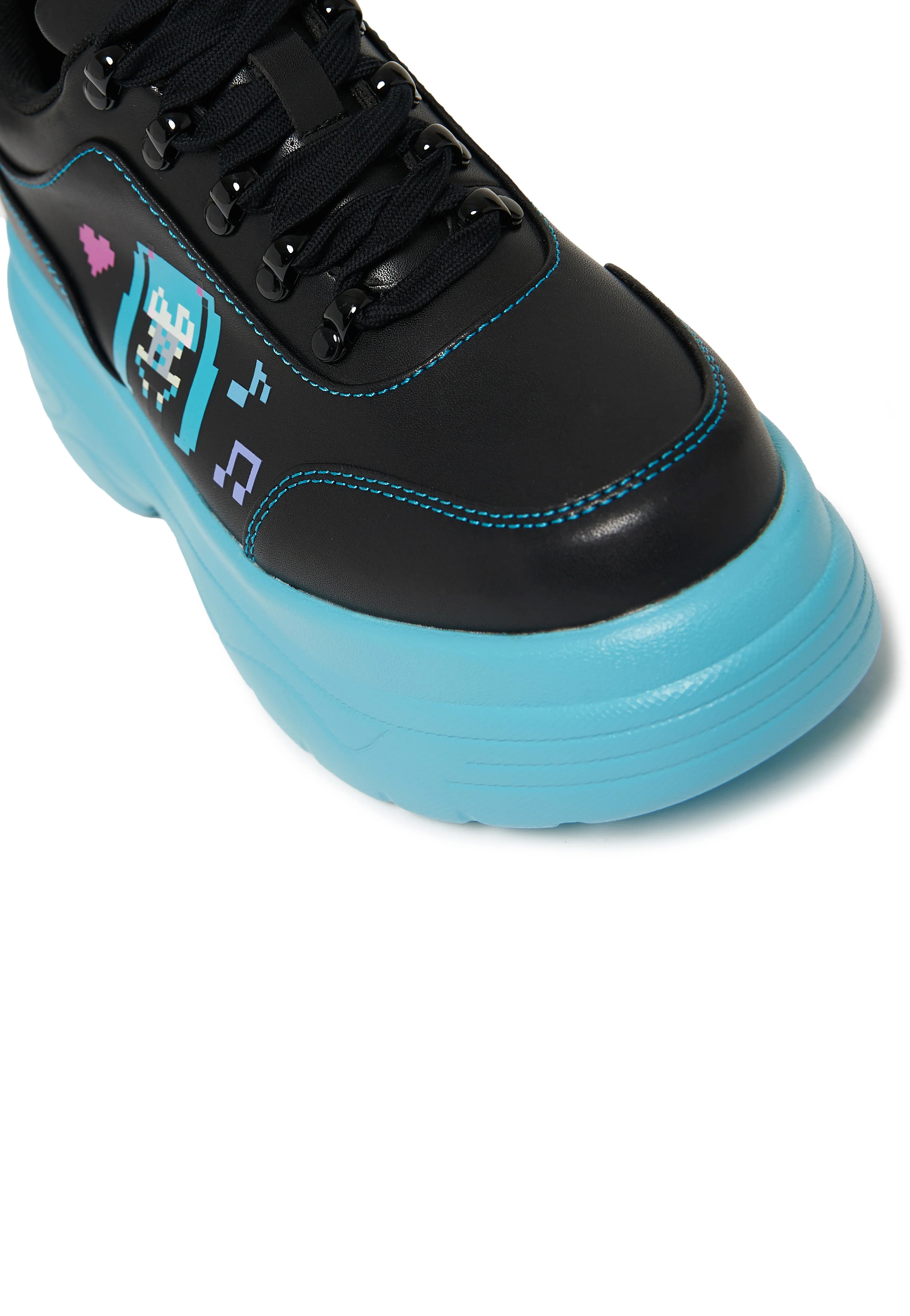 Koi Footwear x Hatsune Miku - Virtual Diva Miku Chunky Black - Girl Sh